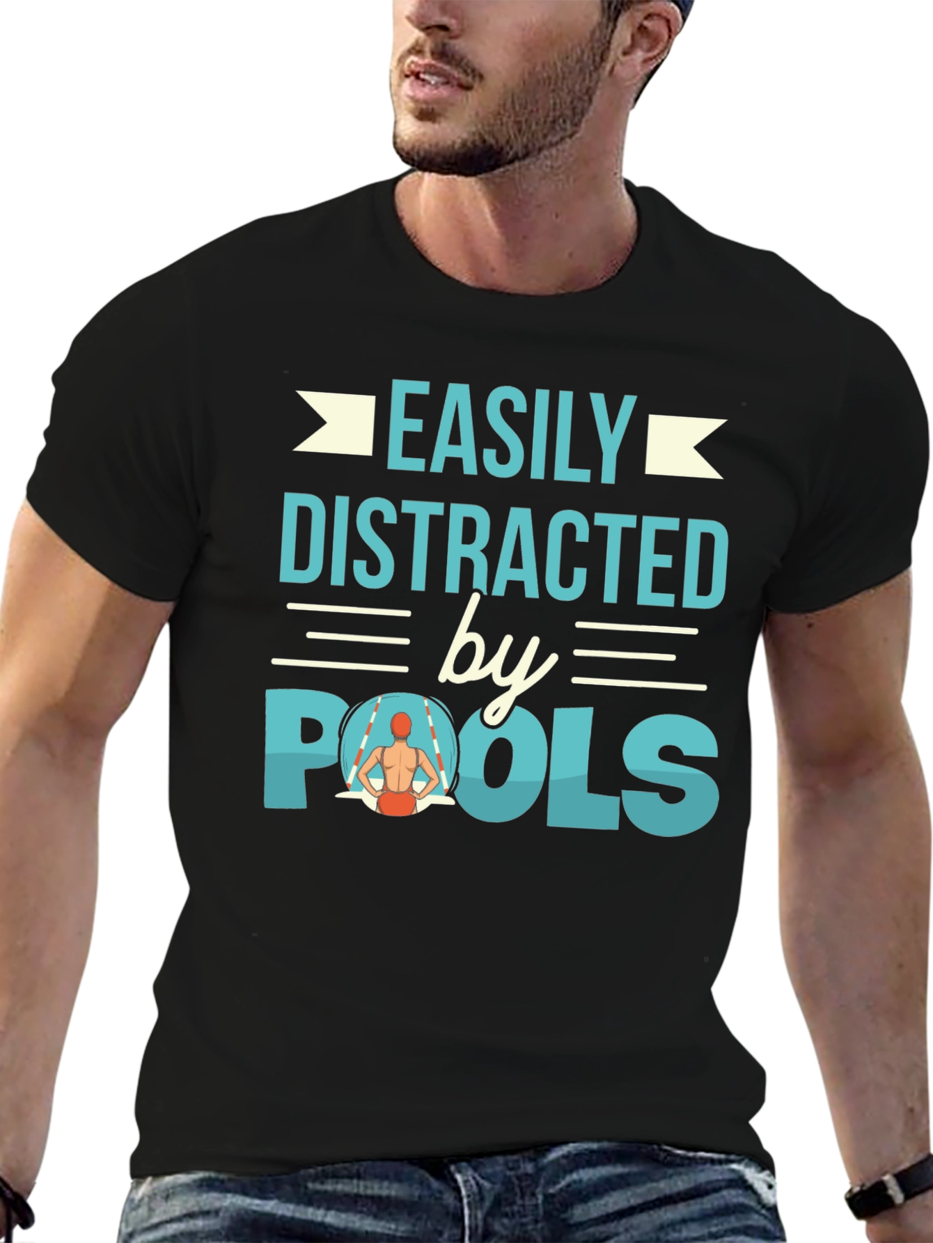 Easily Distracted by Pools Graphic Tee