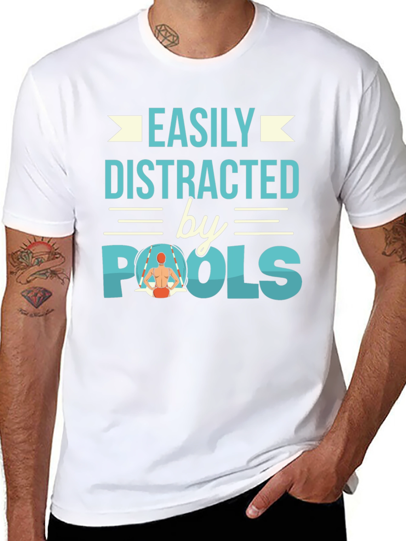 Easily Distracted by Pools Graphic Tee