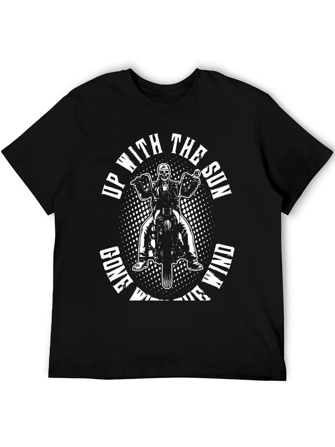 Up With The Sun Skeleton Biker T-Shirt