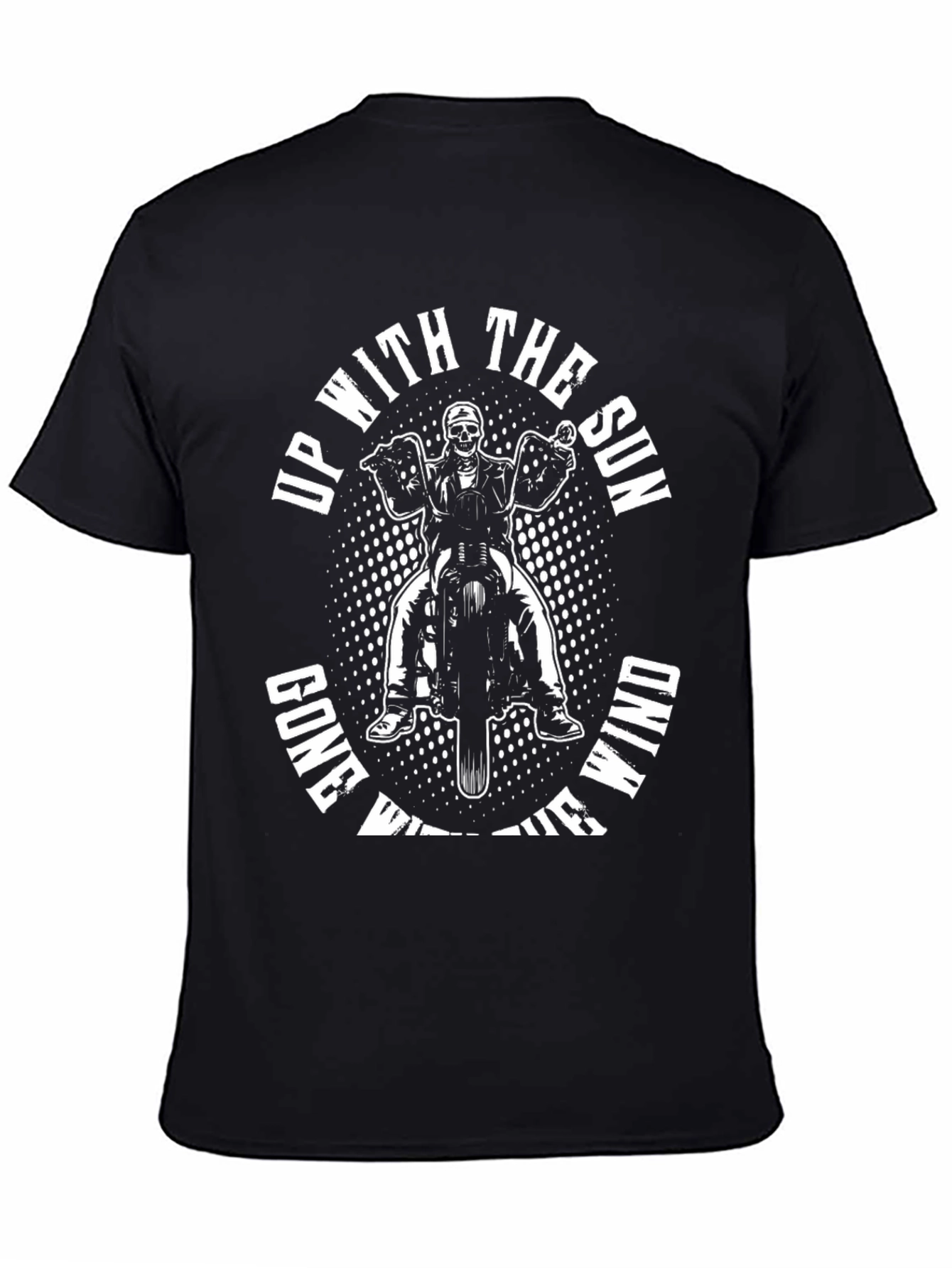 Up With The Sun Skeleton Biker T-Shirt