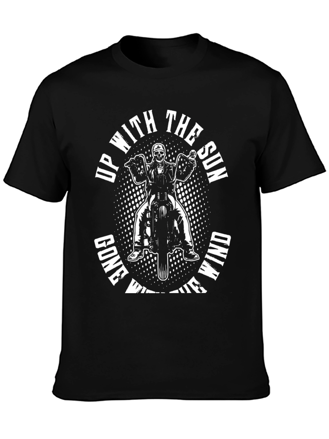 Up With The Sun Skeleton Biker T-Shirt
