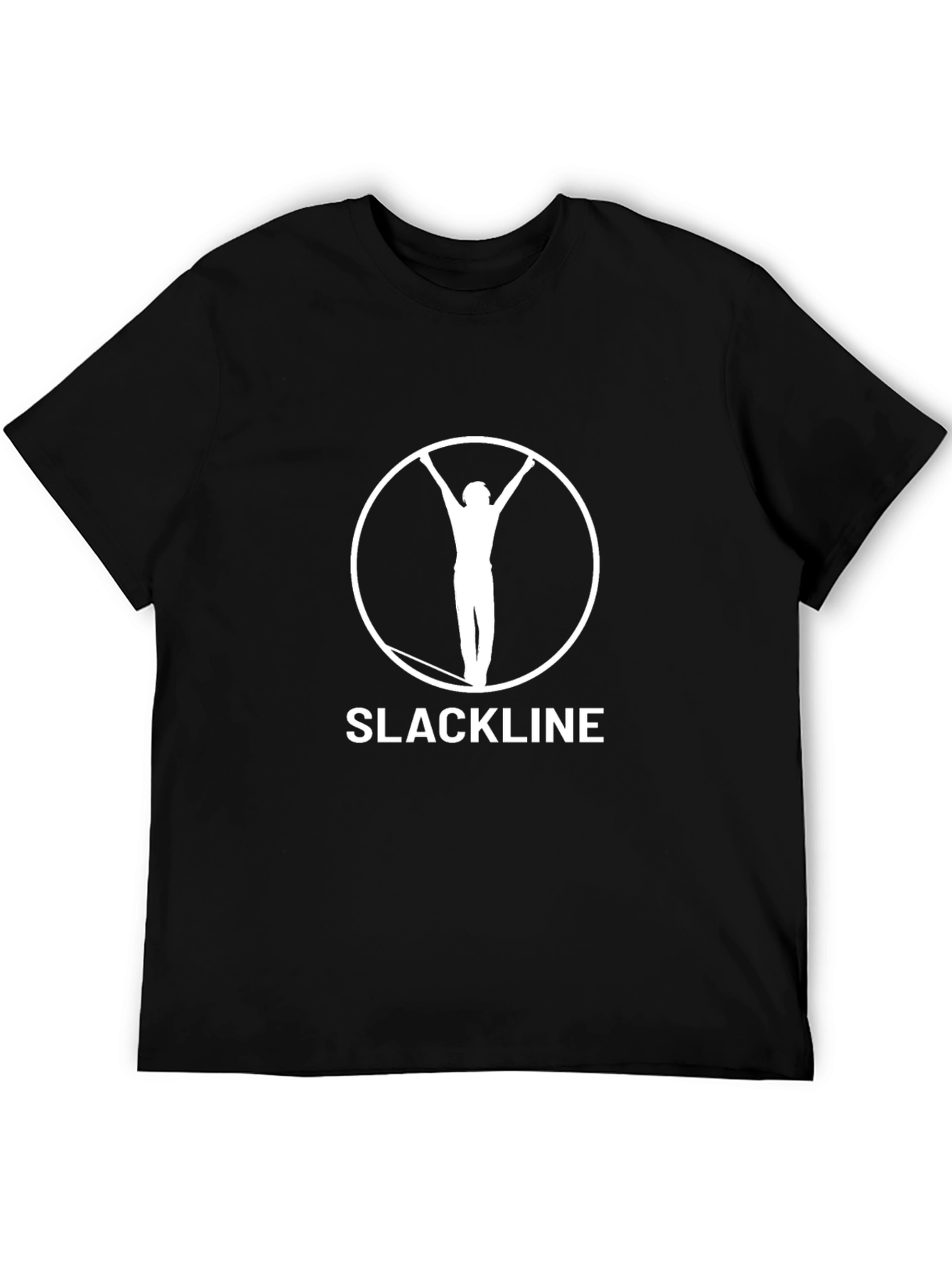 Slackline Graphic Tee - Black Cotton T-Shirt