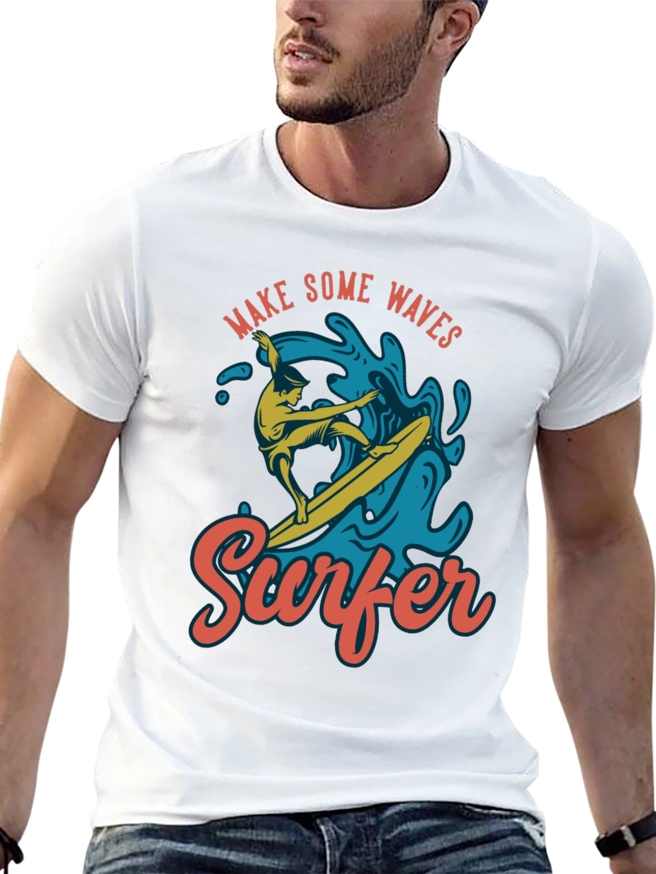Surfer Graphic Tee - Make Some Waves!