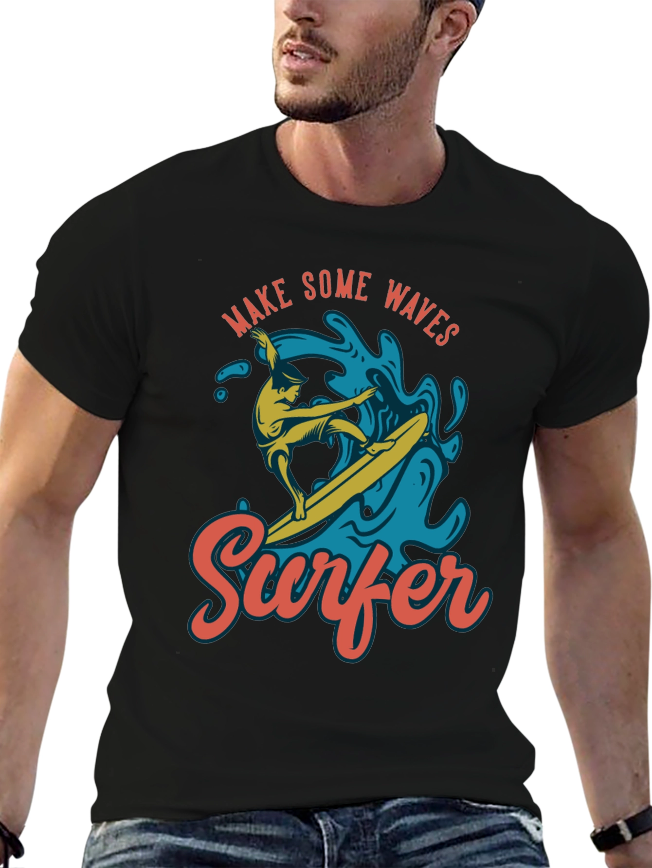 Surfer Graphic Tee - Make Some Waves!