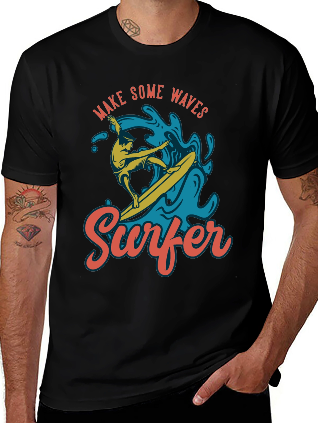 Surfer Graphic Tee - Make Some Waves!