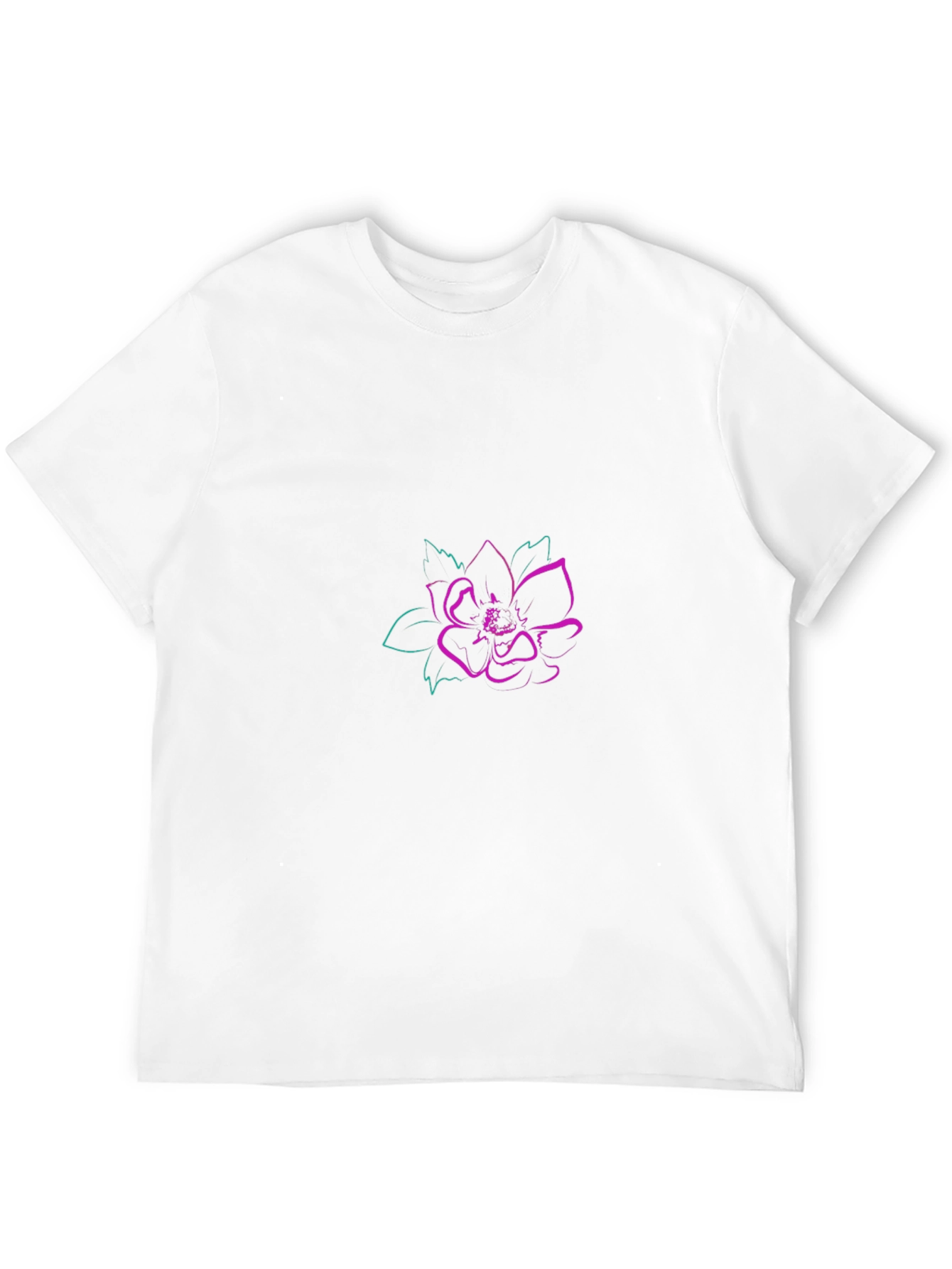 Floral Graphic Tee - Black Cotton Comfort