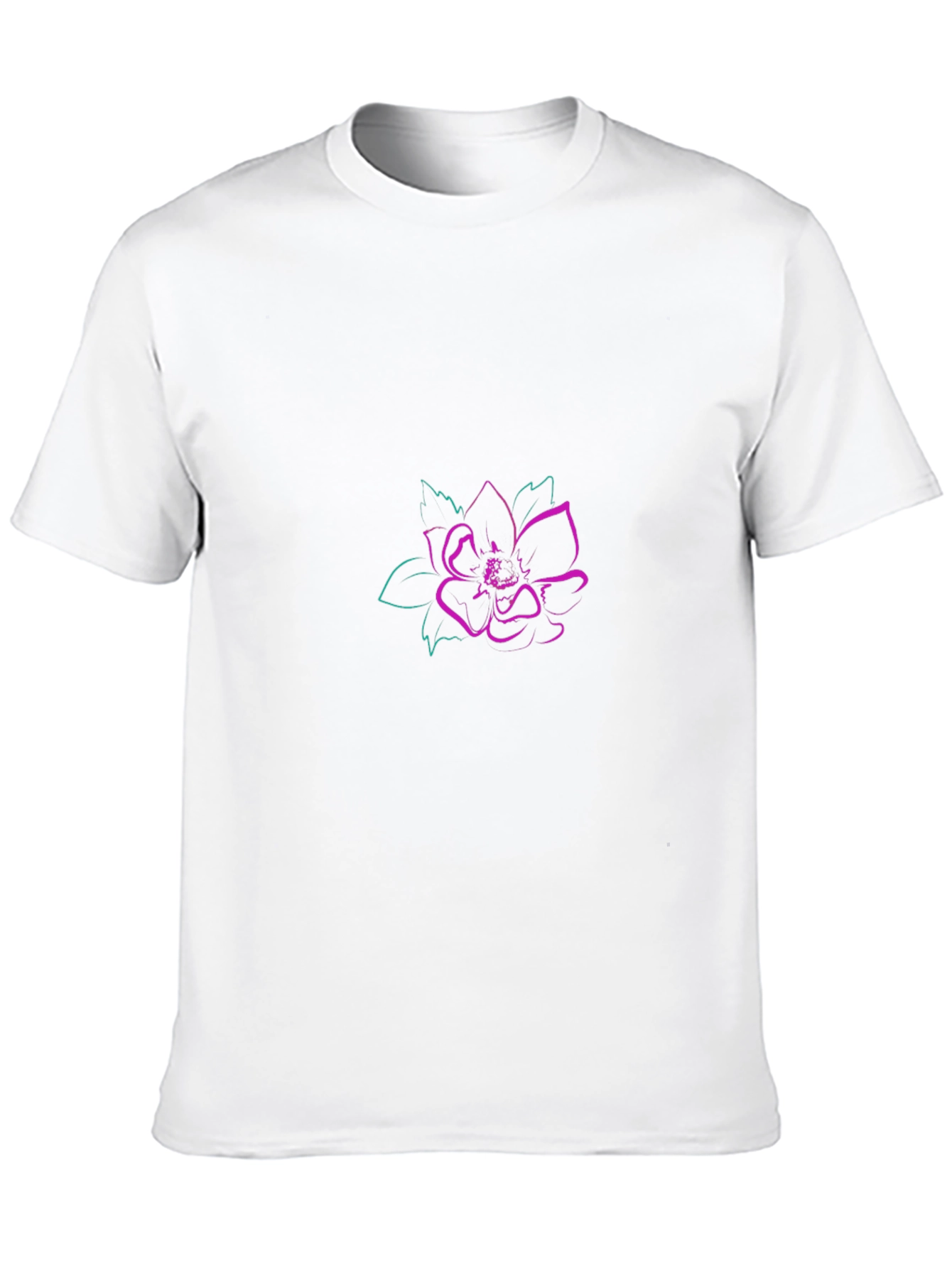 Floral Graphic Tee - Black Cotton Comfort