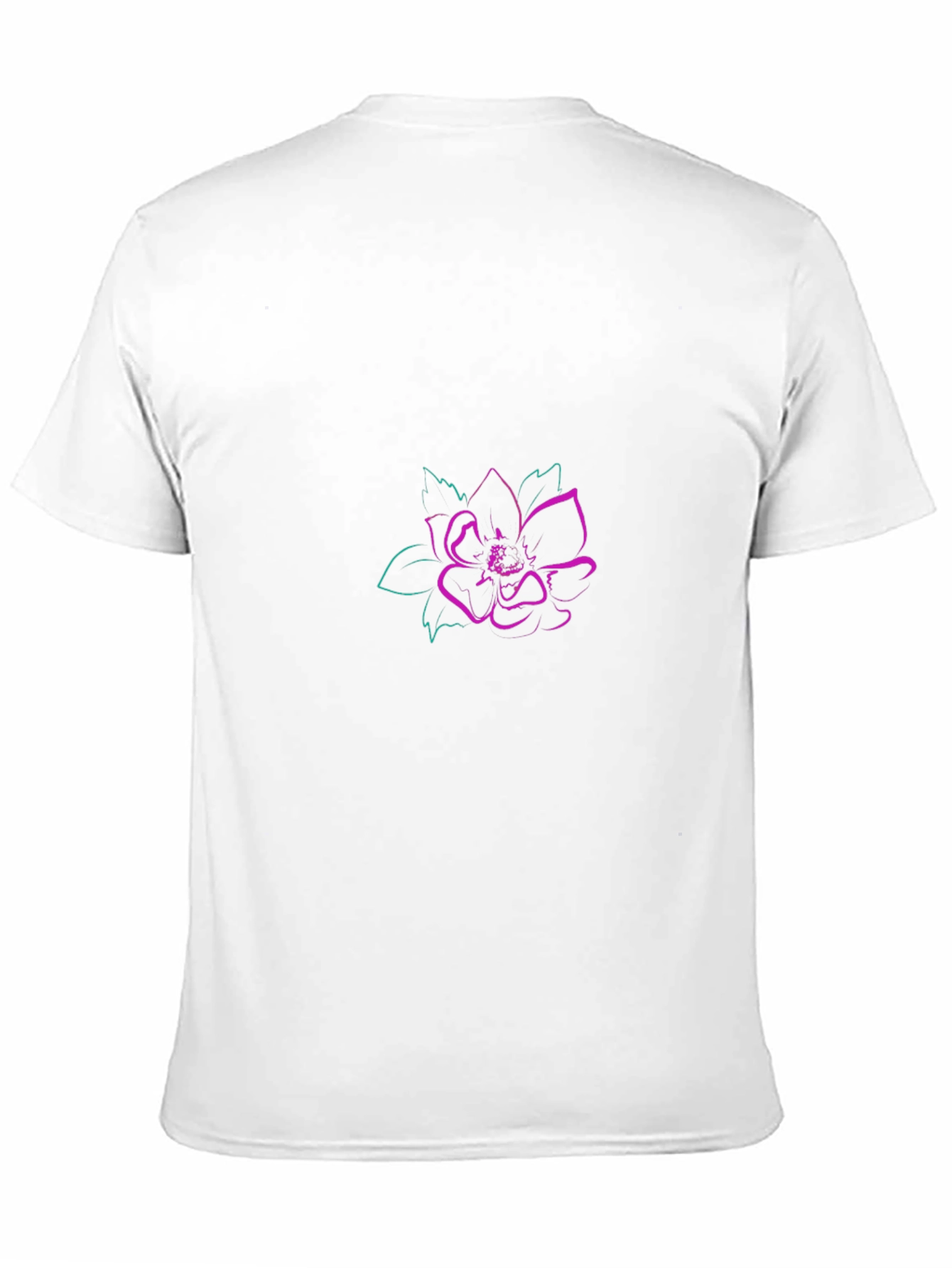 Floral Graphic Tee - Black Cotton Comfort