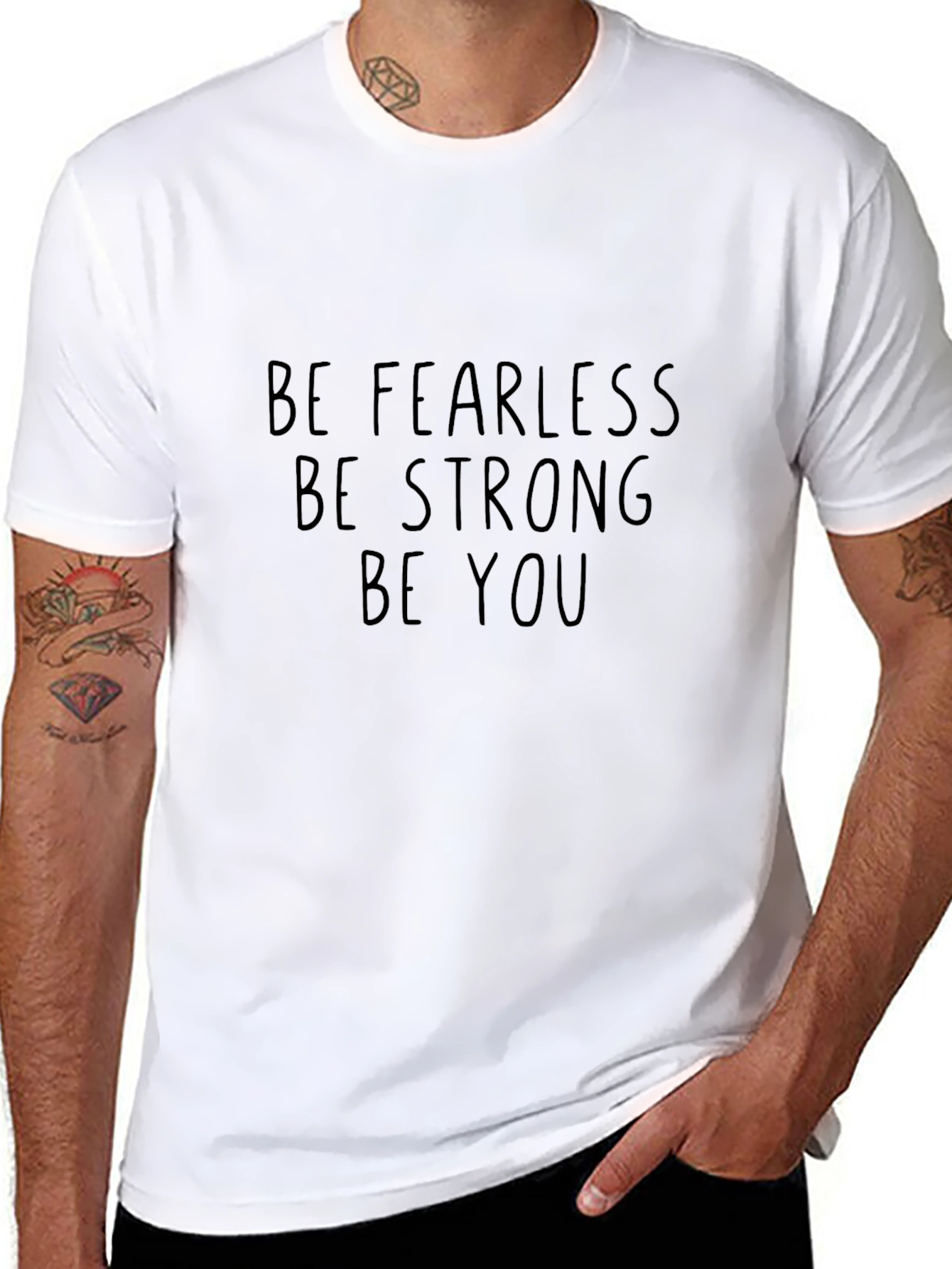 Be Fearless Graphic Black T-Shirt