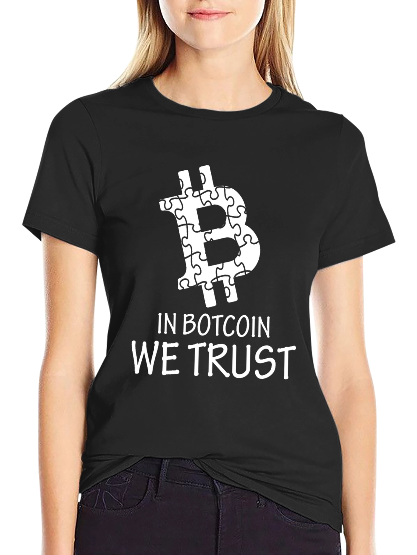 In Botcoin We Trust Black Tee Shirt