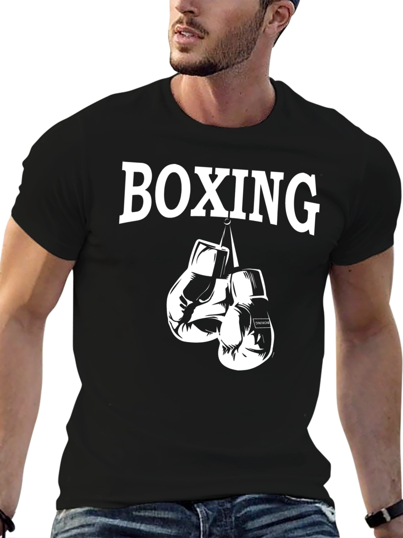 Boxing Gloves Graphic Tee - Black