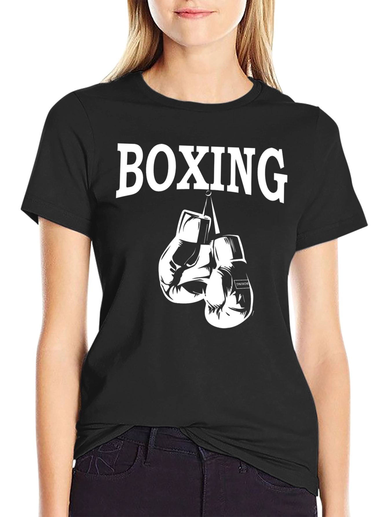 Boxing Gloves Graphic Tee - Black