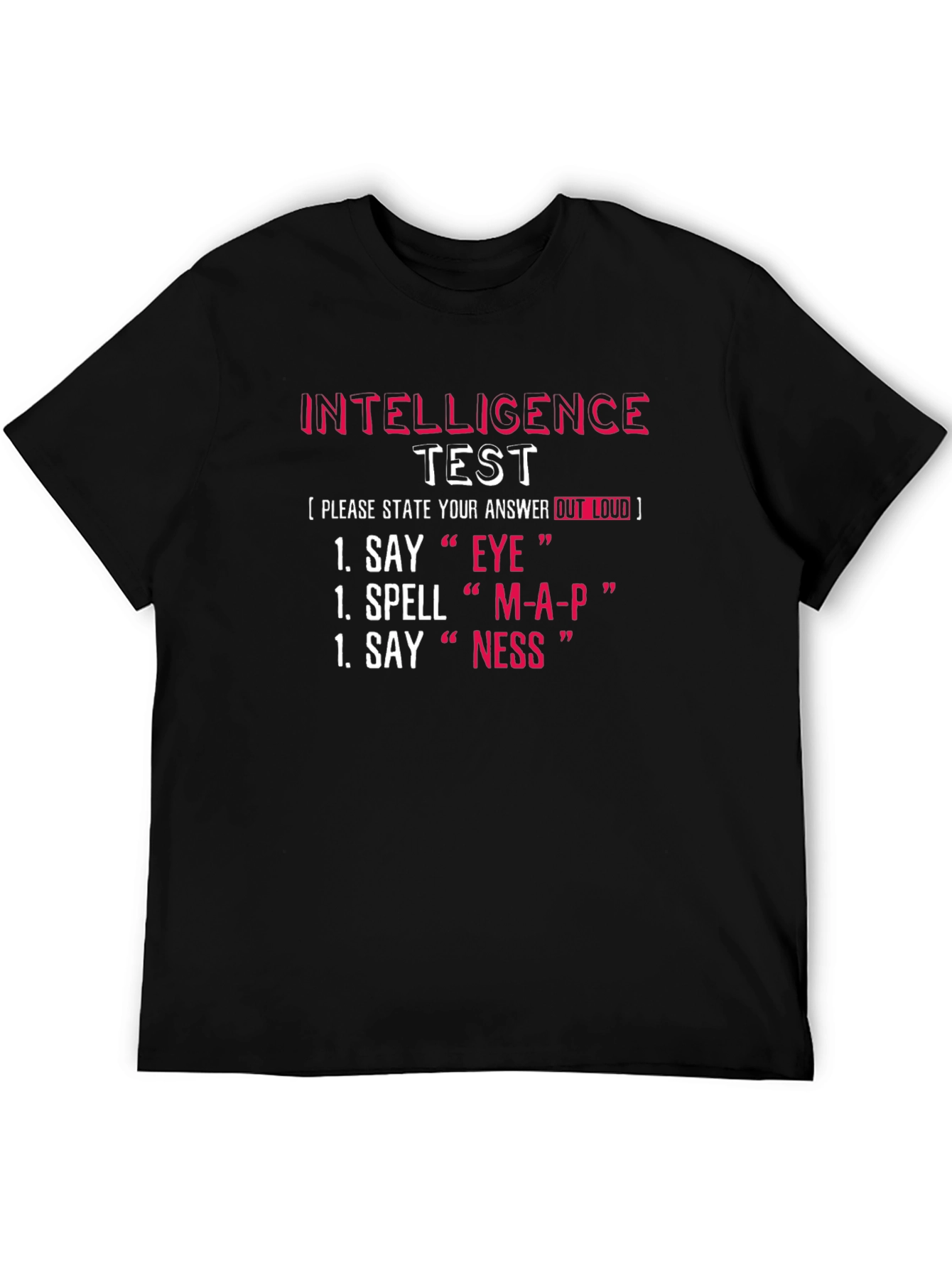 Intelligence Test T-Shirt Funny Brain Teaser Tee