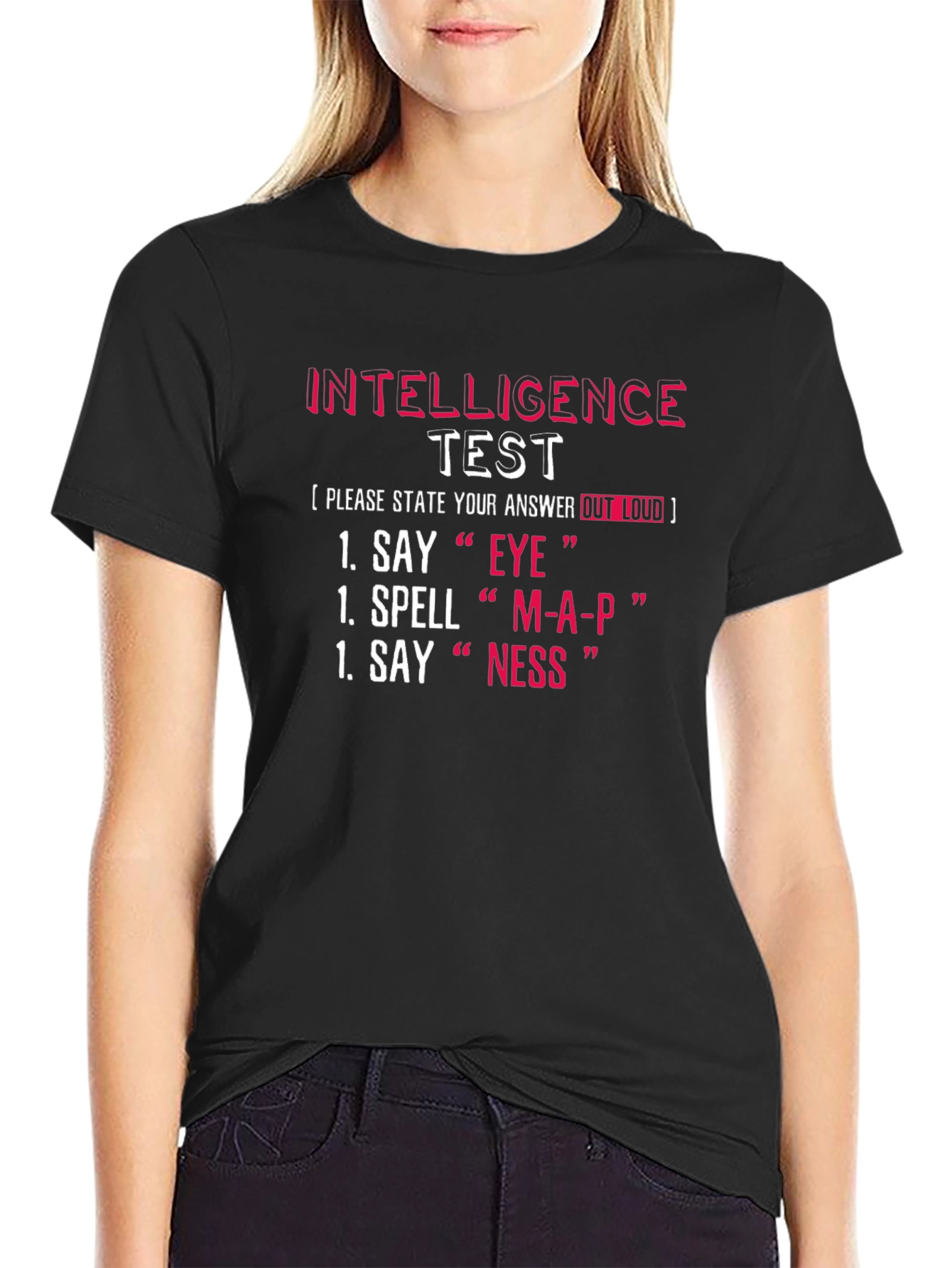 Intelligence Test T-Shirt Funny Brain Teaser Tee