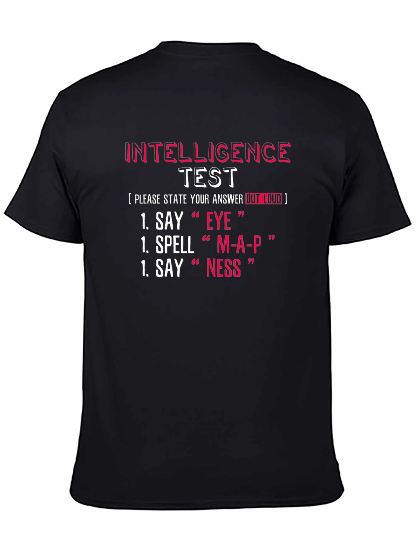 Intelligence Test T-Shirt Funny Brain Teaser Tee