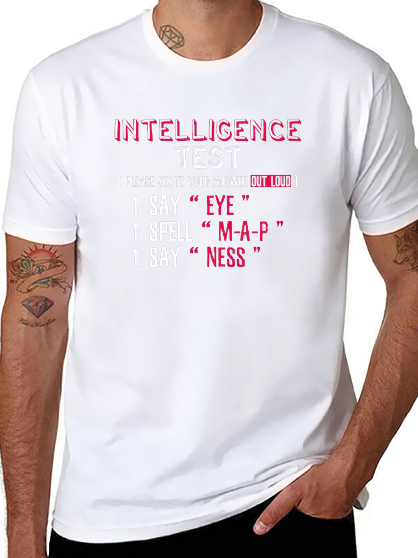 Intelligence Test T-Shirt Funny Brain Teaser Tee