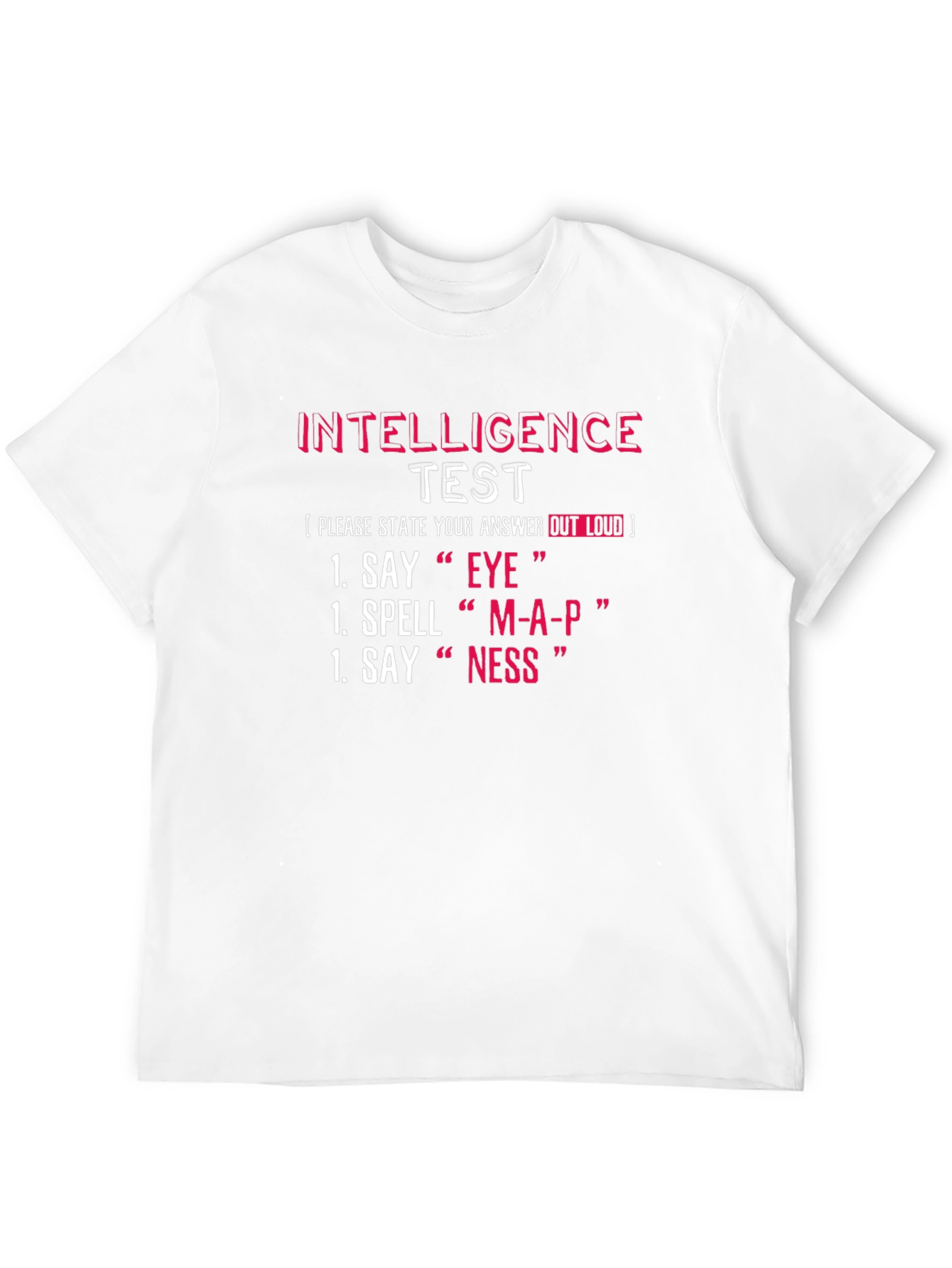 Intelligence Test T-Shirt Funny Brain Teaser Tee