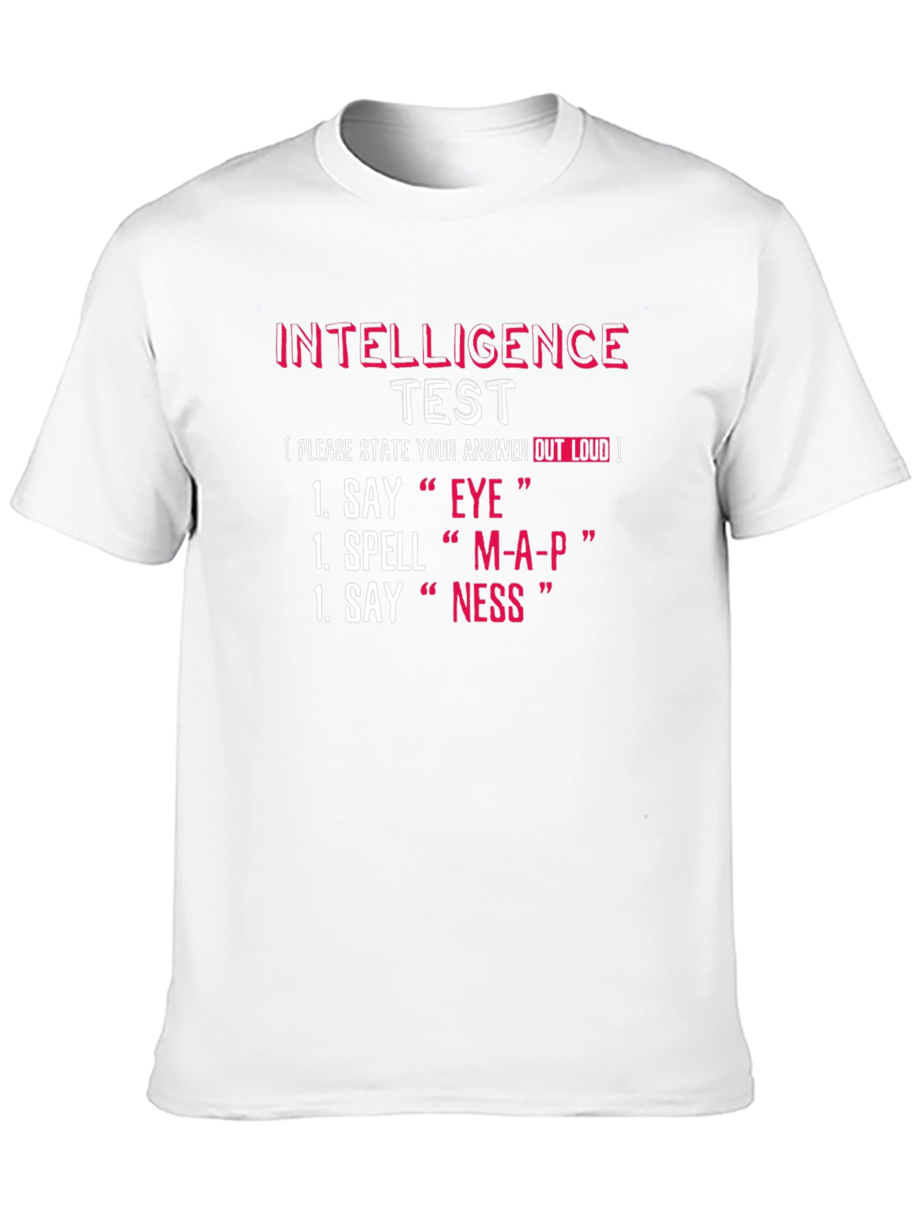 Intelligence Test T-Shirt Funny Brain Teaser Tee
