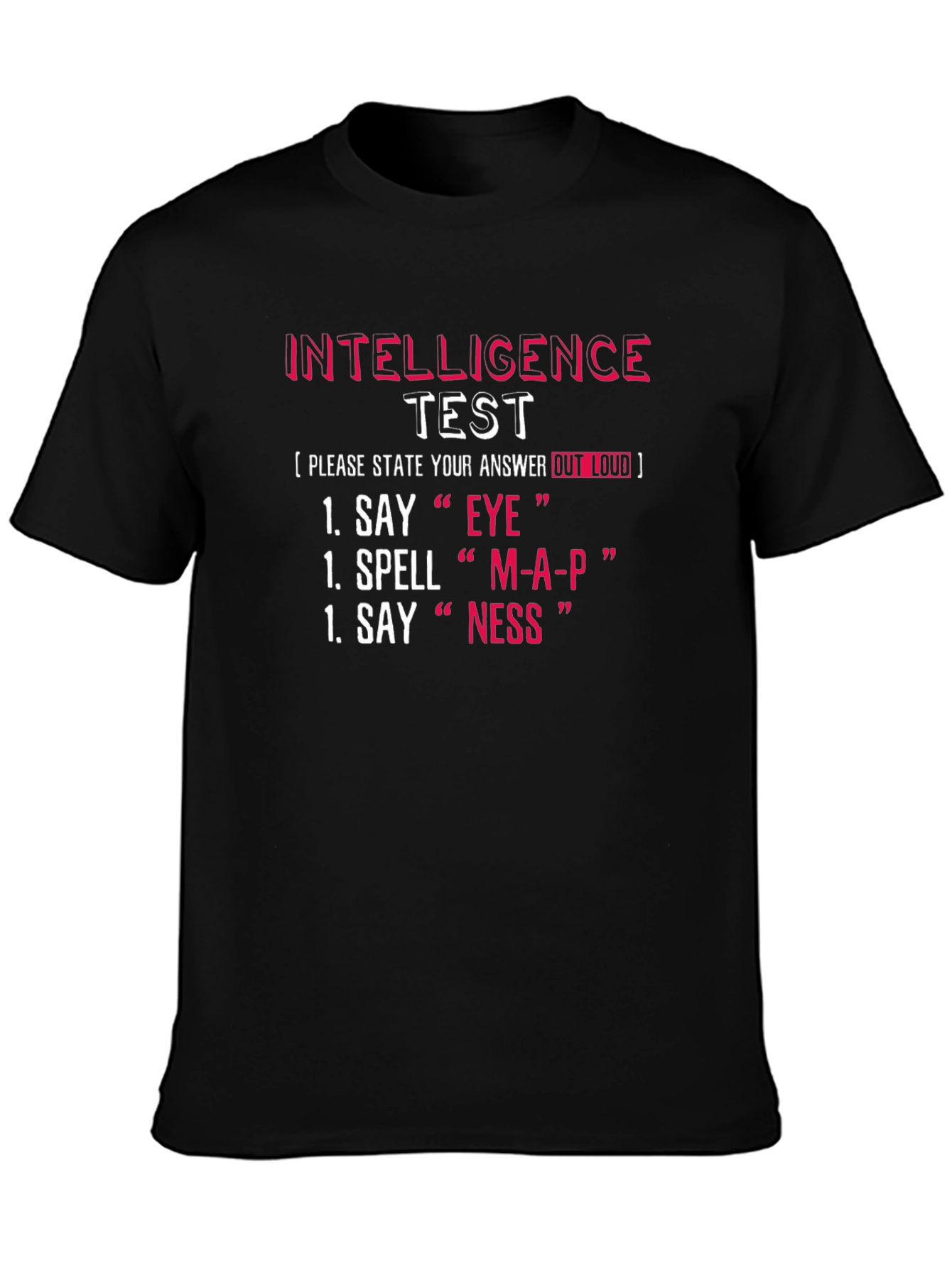 Intelligence Test T-Shirt Funny Brain Teaser Tee