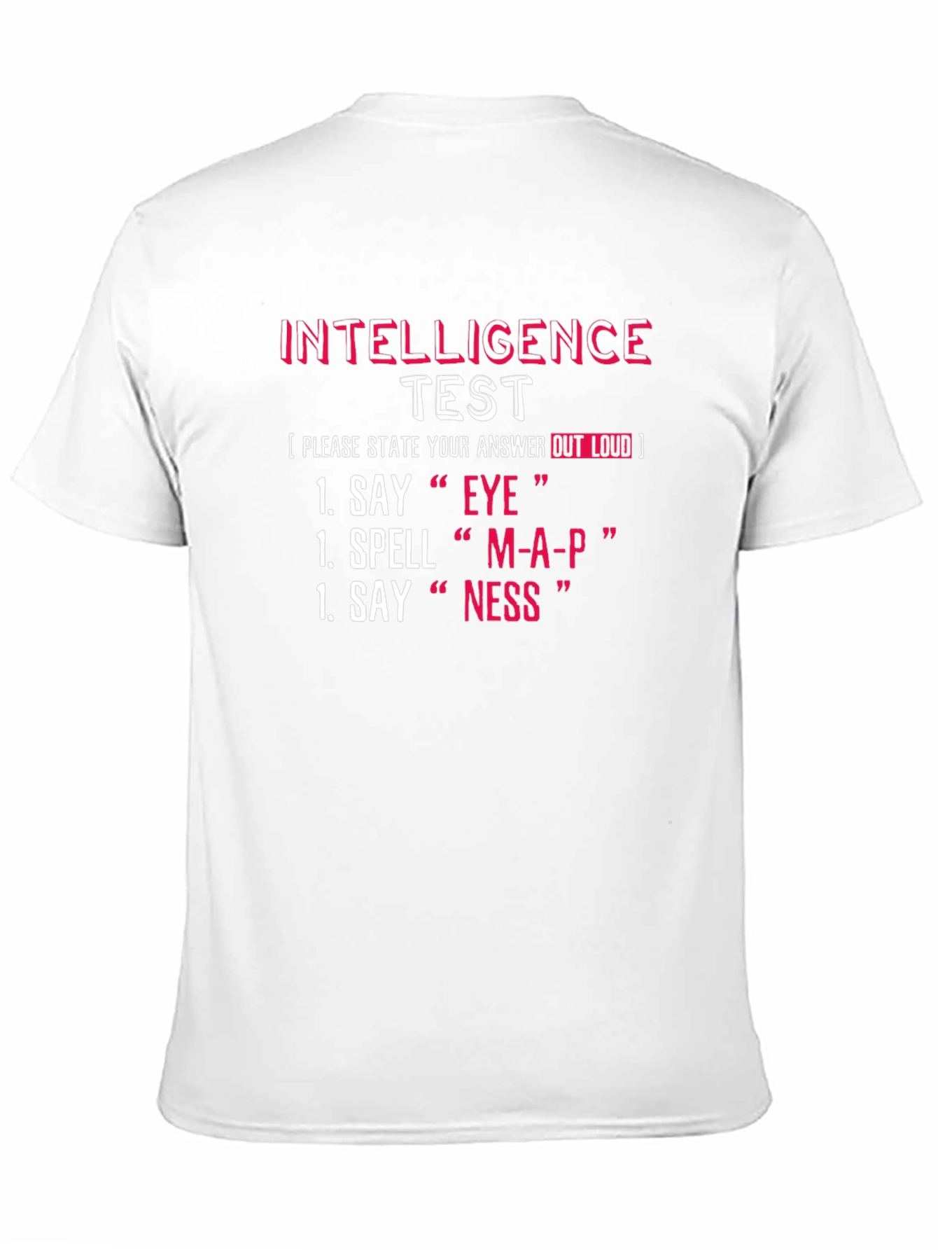 Intelligence Test T-Shirt Funny Brain Teaser Tee