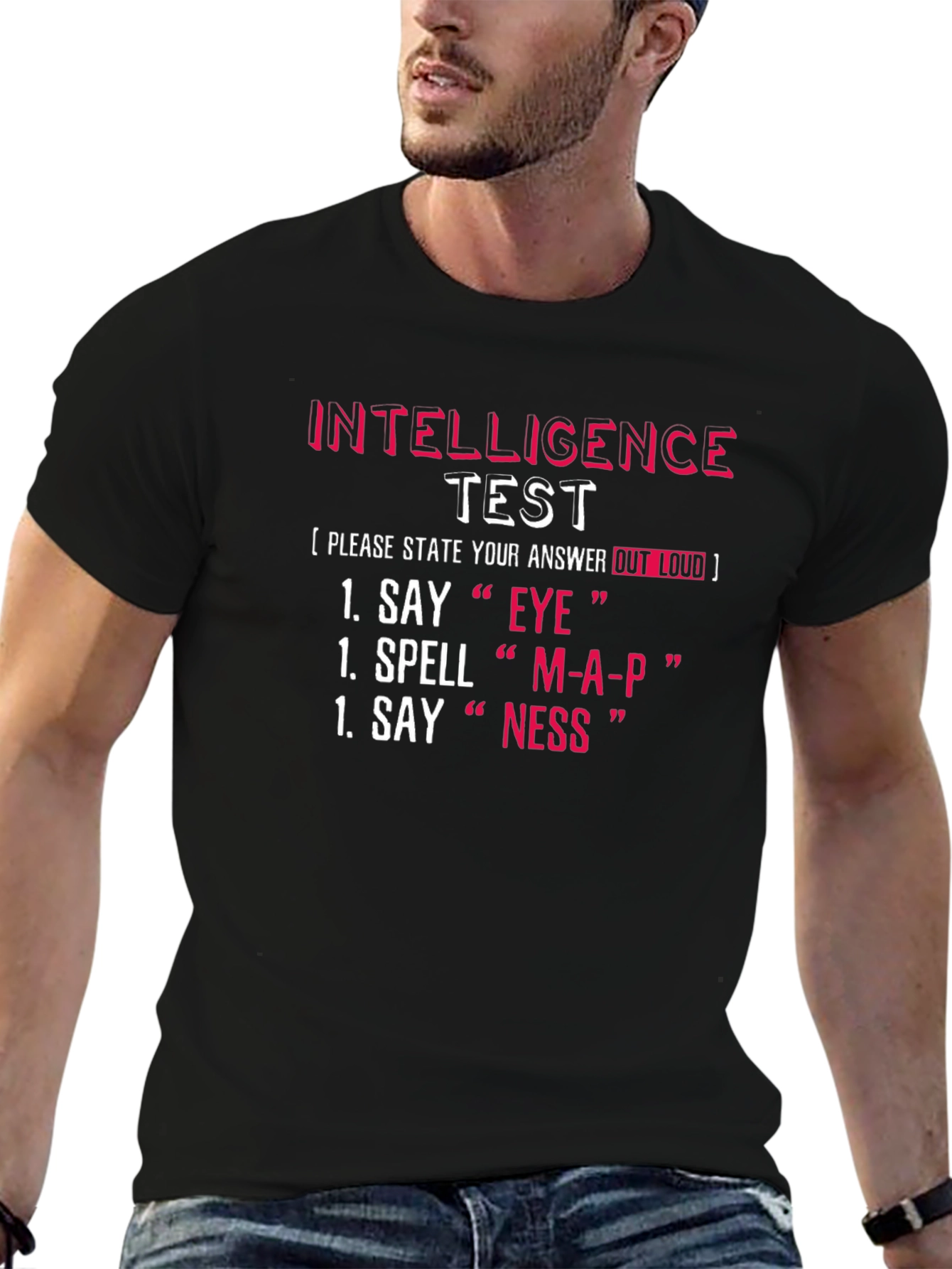 Intelligence Test T-Shirt Funny Brain Teaser Tee