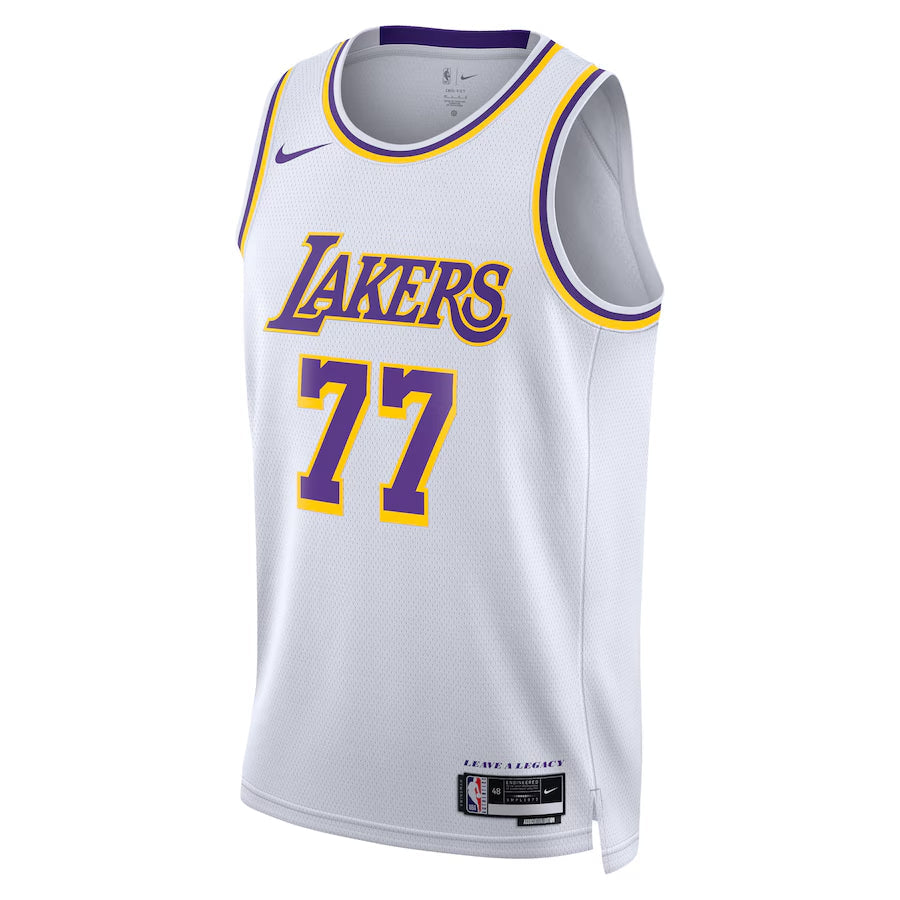 Los Angeles Lakers Nike Association Edition Swingman Jersey - White - Luka Don??i??