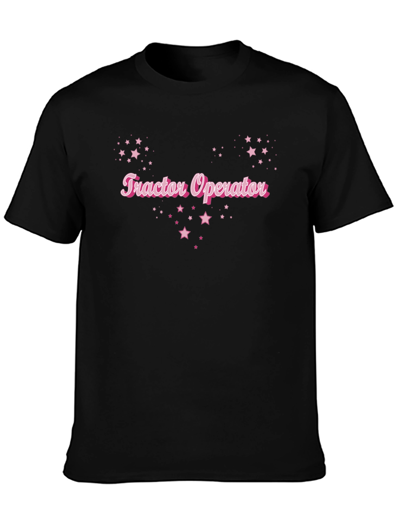 Tractor Operator Starry Graphic Tee - Black