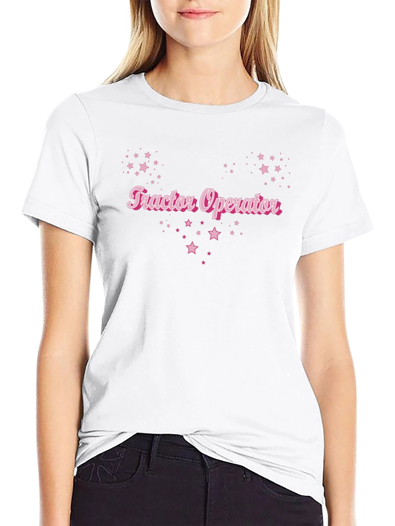 Tractor Operator Starry Graphic Tee - Black