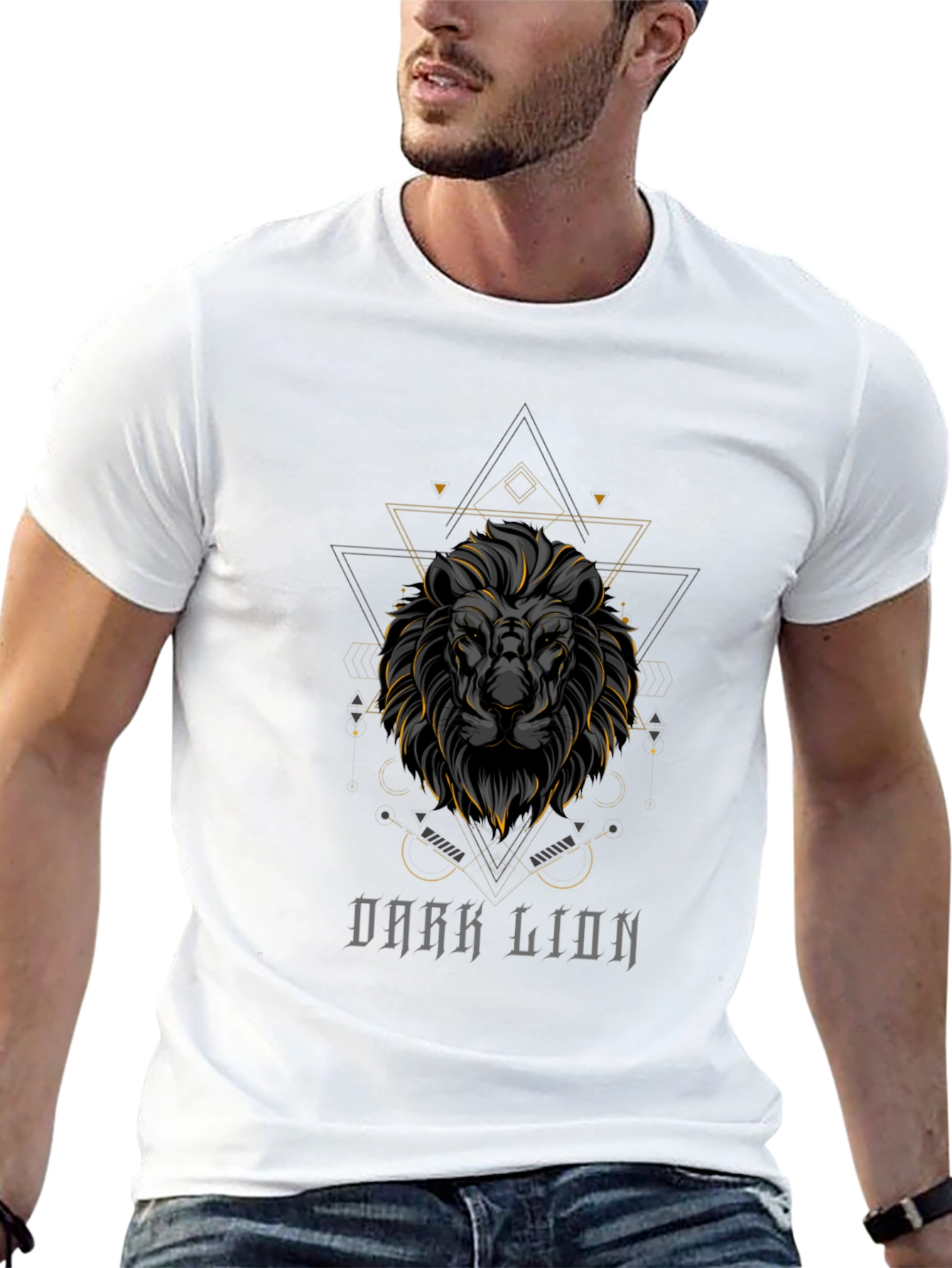 Dark Lion Graphic Tee - Premium Black T-Shirt