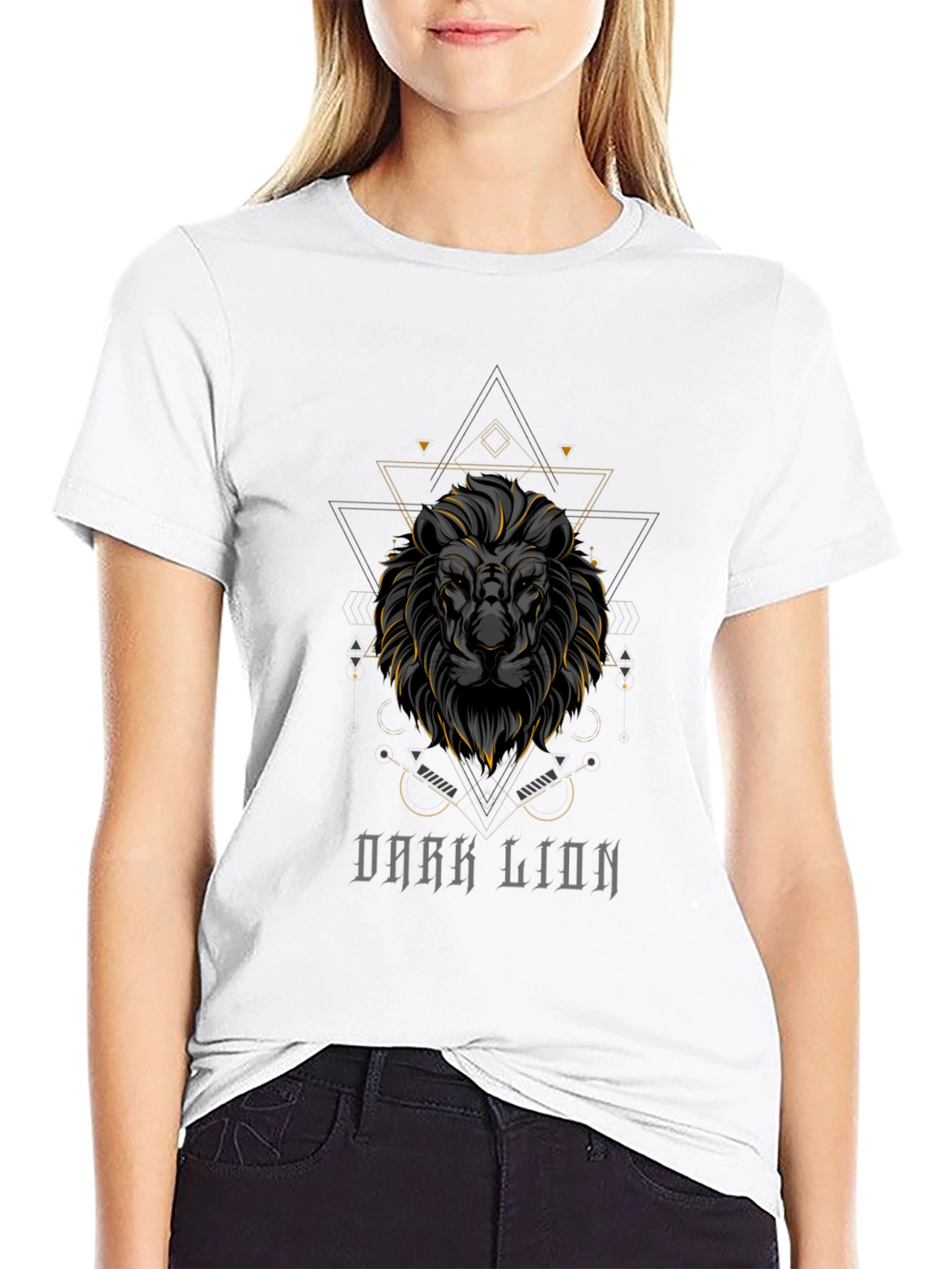 Dark Lion Graphic Tee - Premium Black T-Shirt