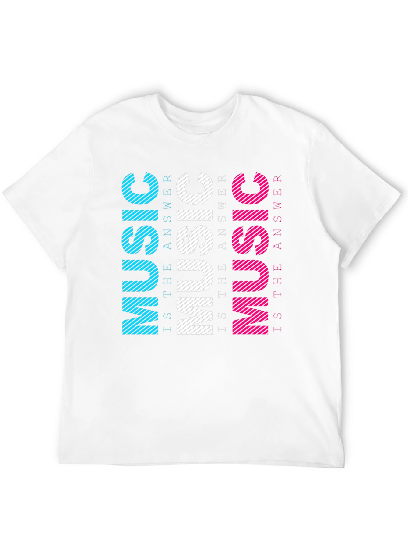 Music is the Answer Mens Black T-Shirt