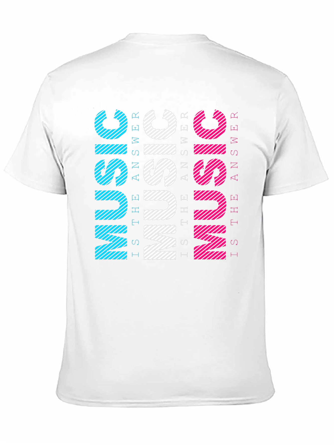 Music is the Answer Mens Black T-Shirt