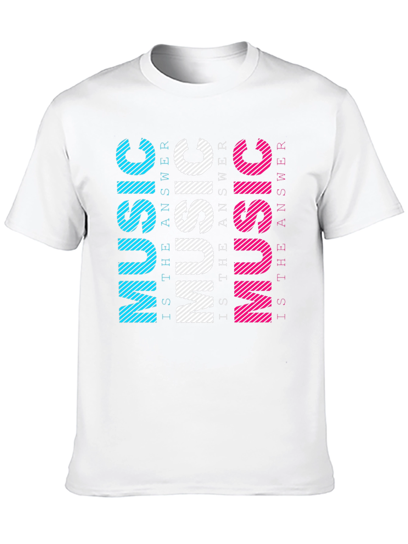 Music is the Answer Mens Black T-Shirt