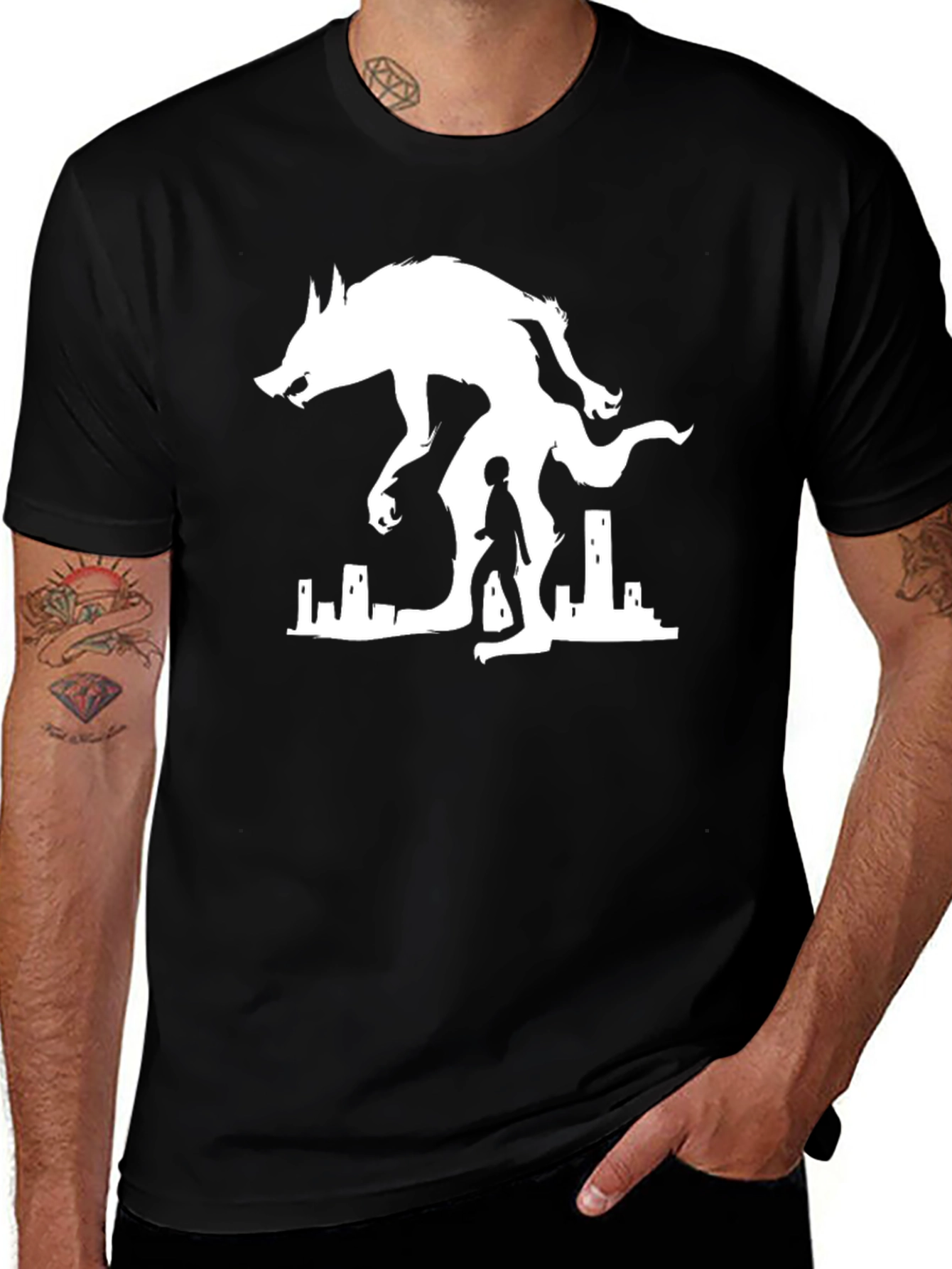 Werewolf Silhouette Graphic Tee