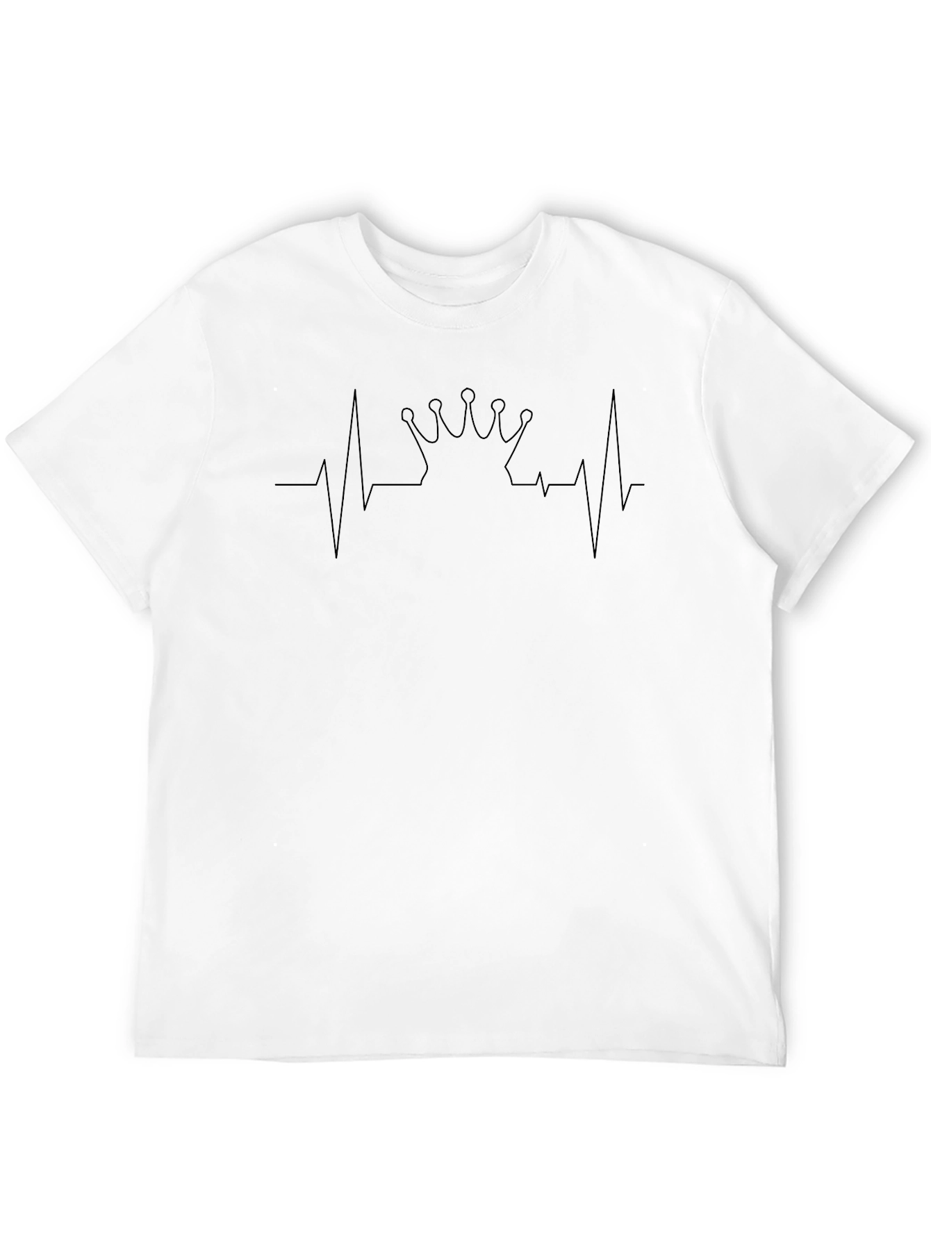 Heartbeat Crown Graphic Tee - Black