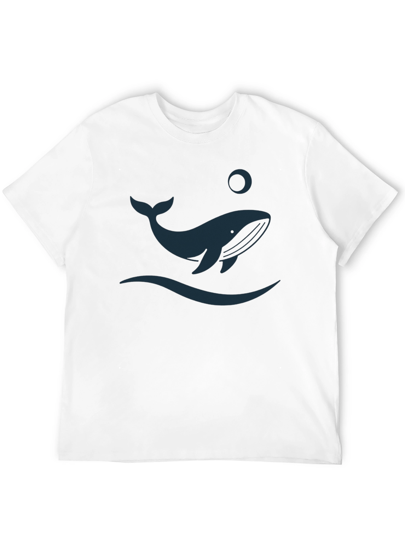 Whale Graphic Tee - Black Casual Shirt