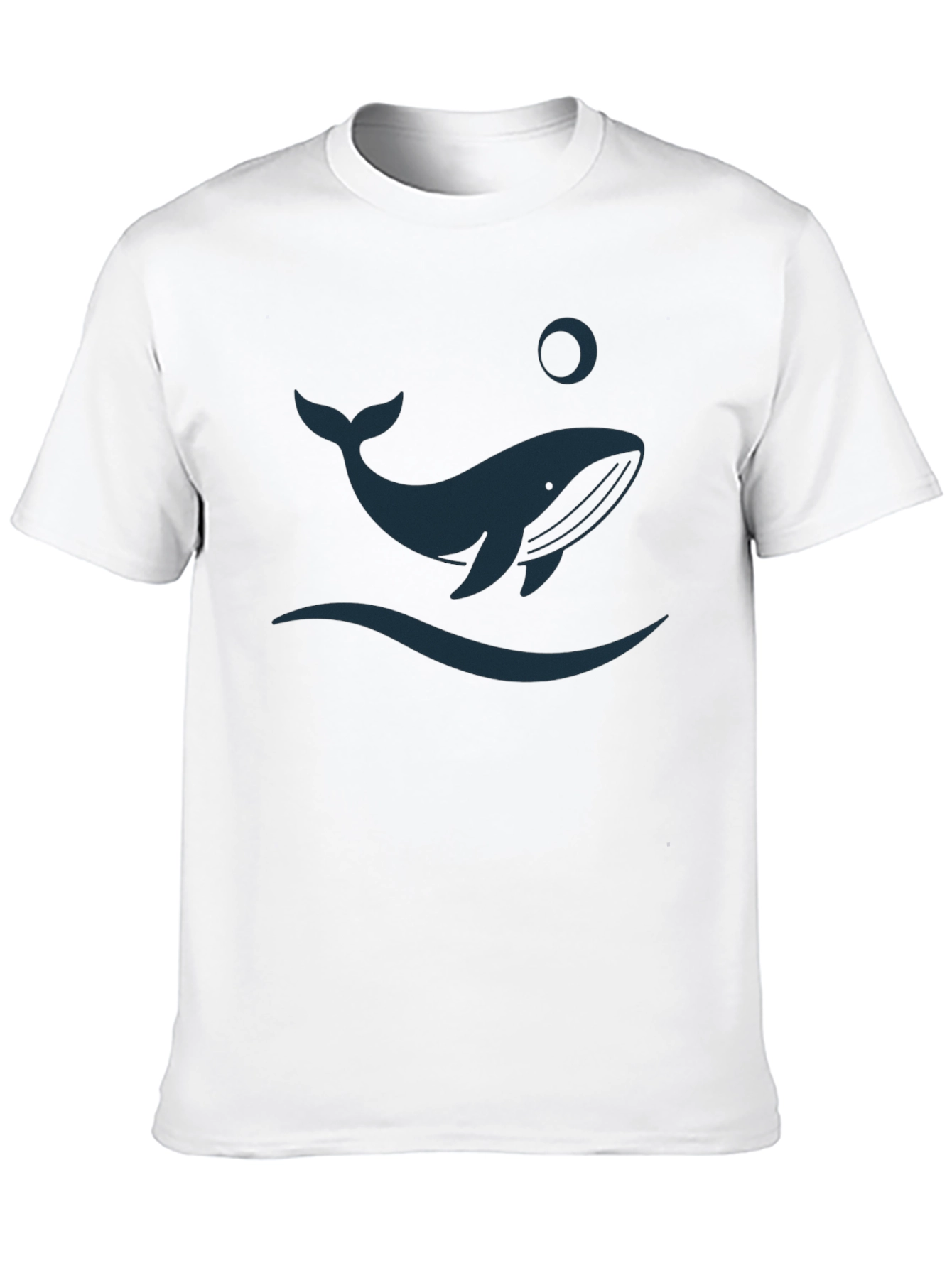 Whale Graphic Tee - Black Casual Shirt