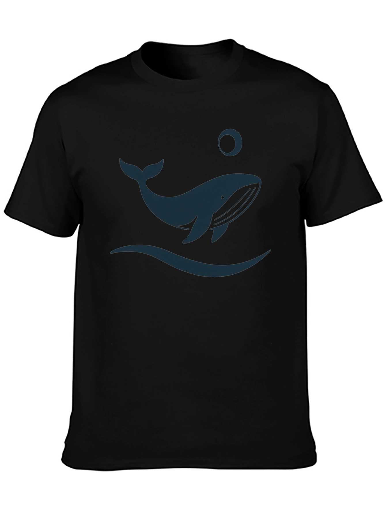 Whale Graphic Tee - Black Casual Shirt