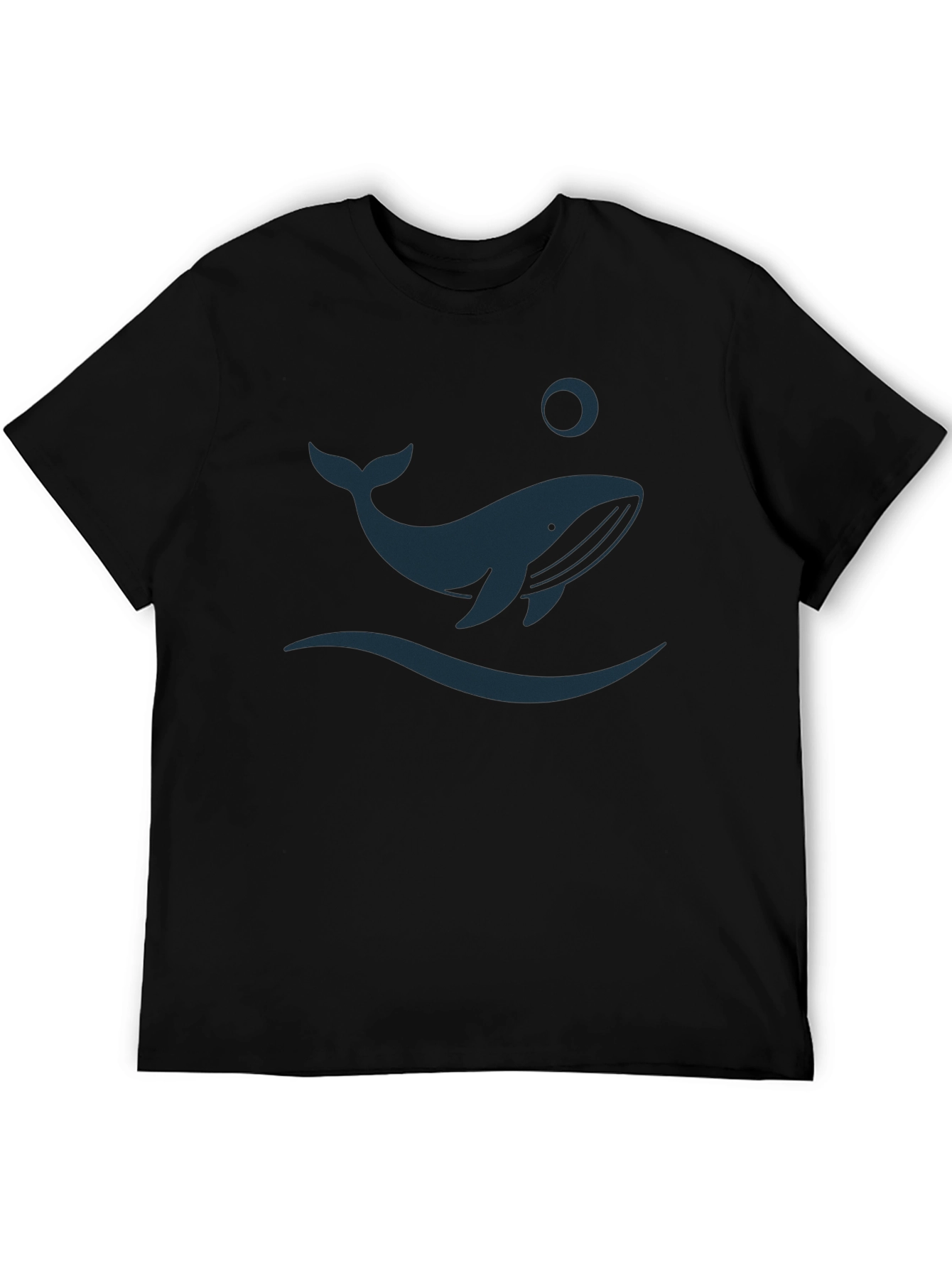 Whale Graphic Tee - Black Casual Shirt