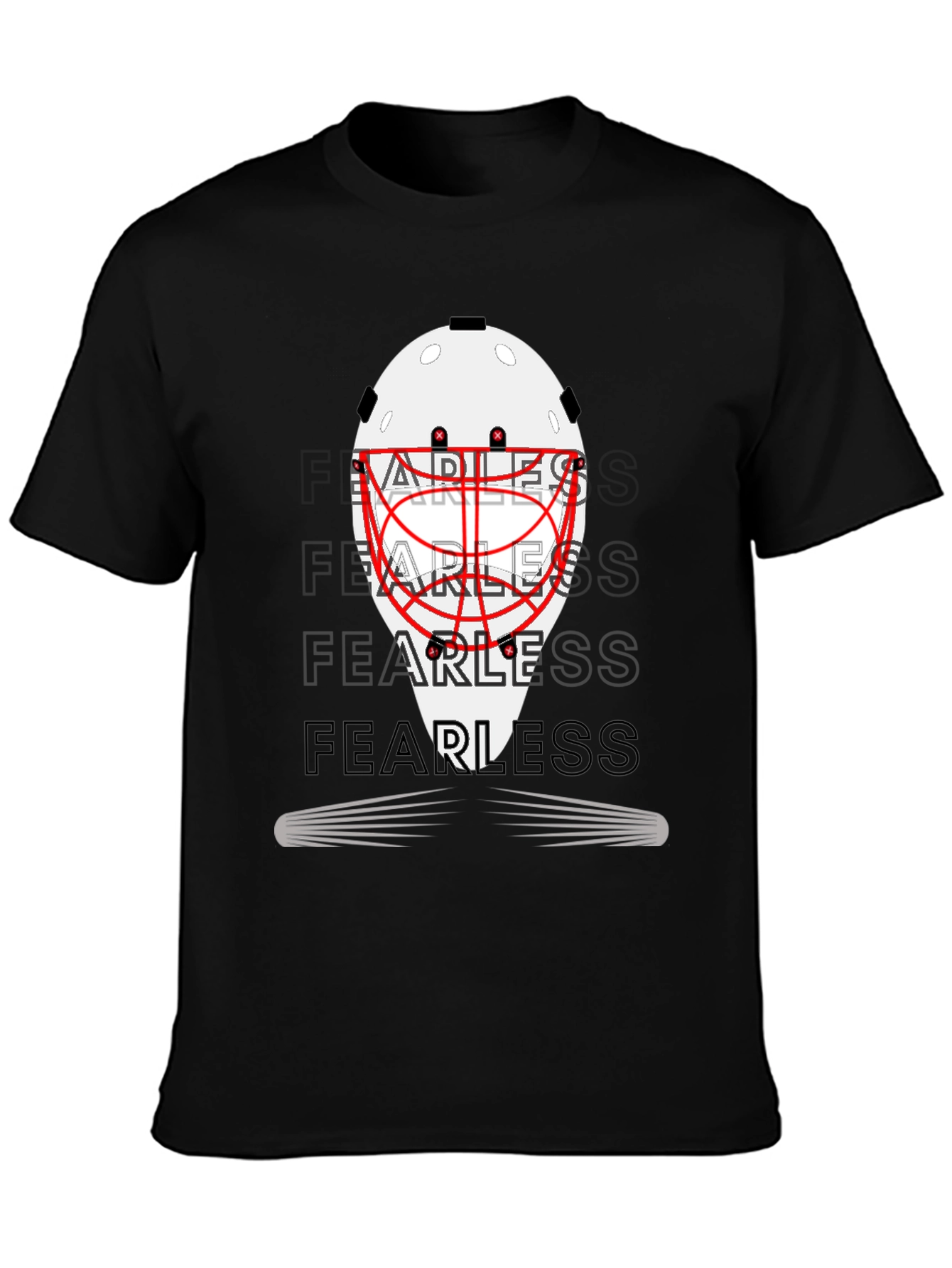 Fearless Hockey Goalie Mask Graphic Tee
