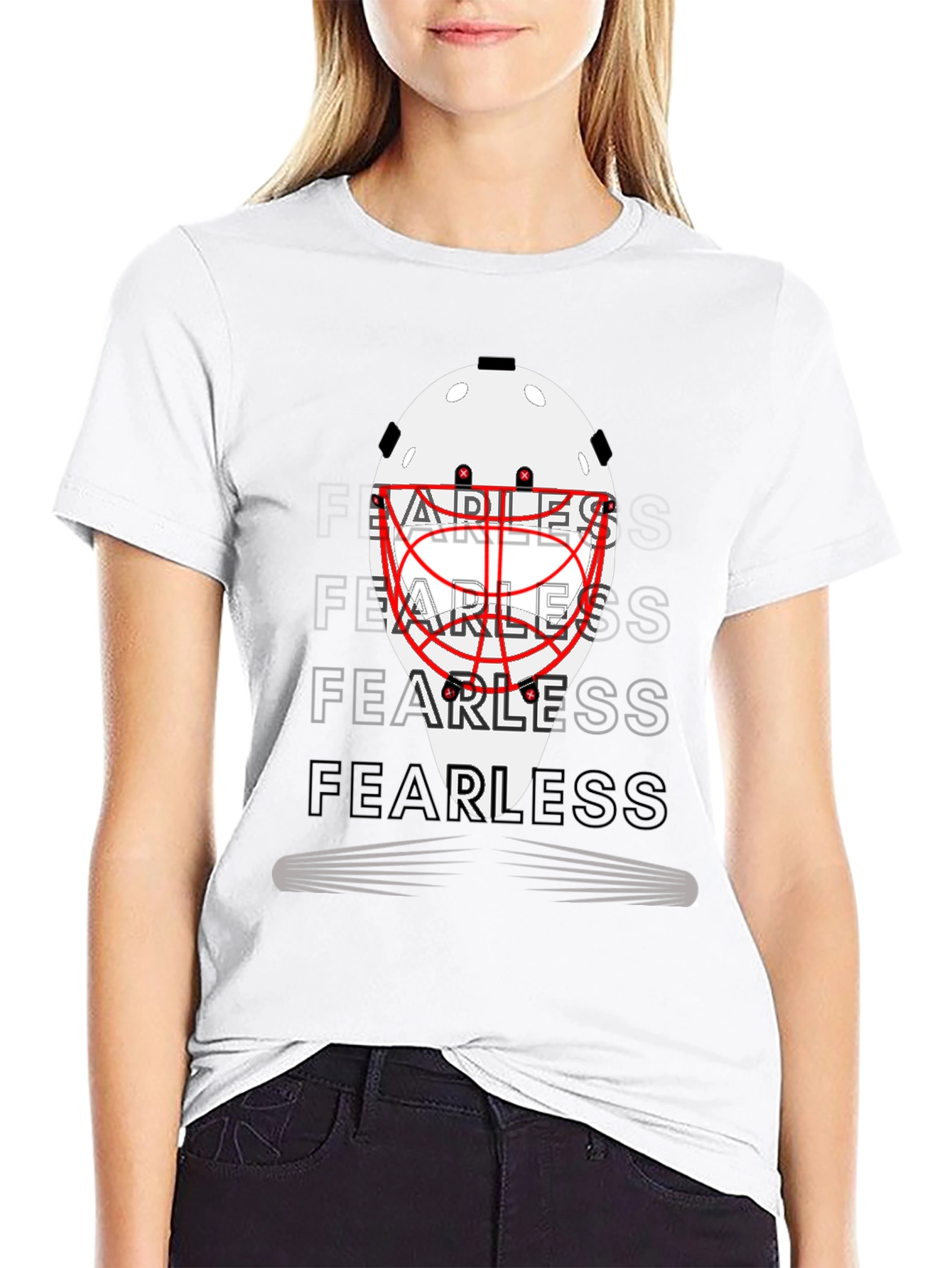 Fearless Hockey Goalie Mask Graphic Tee