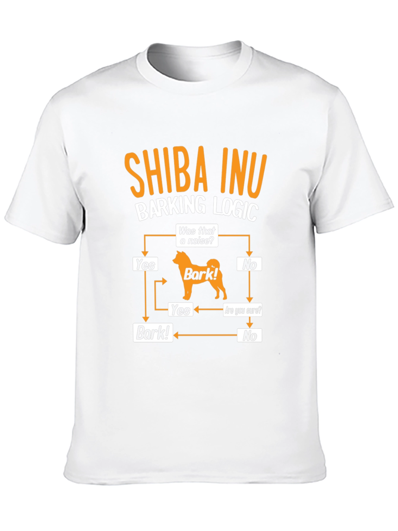 Shiba Inu Barking Logic Black T-Shirt