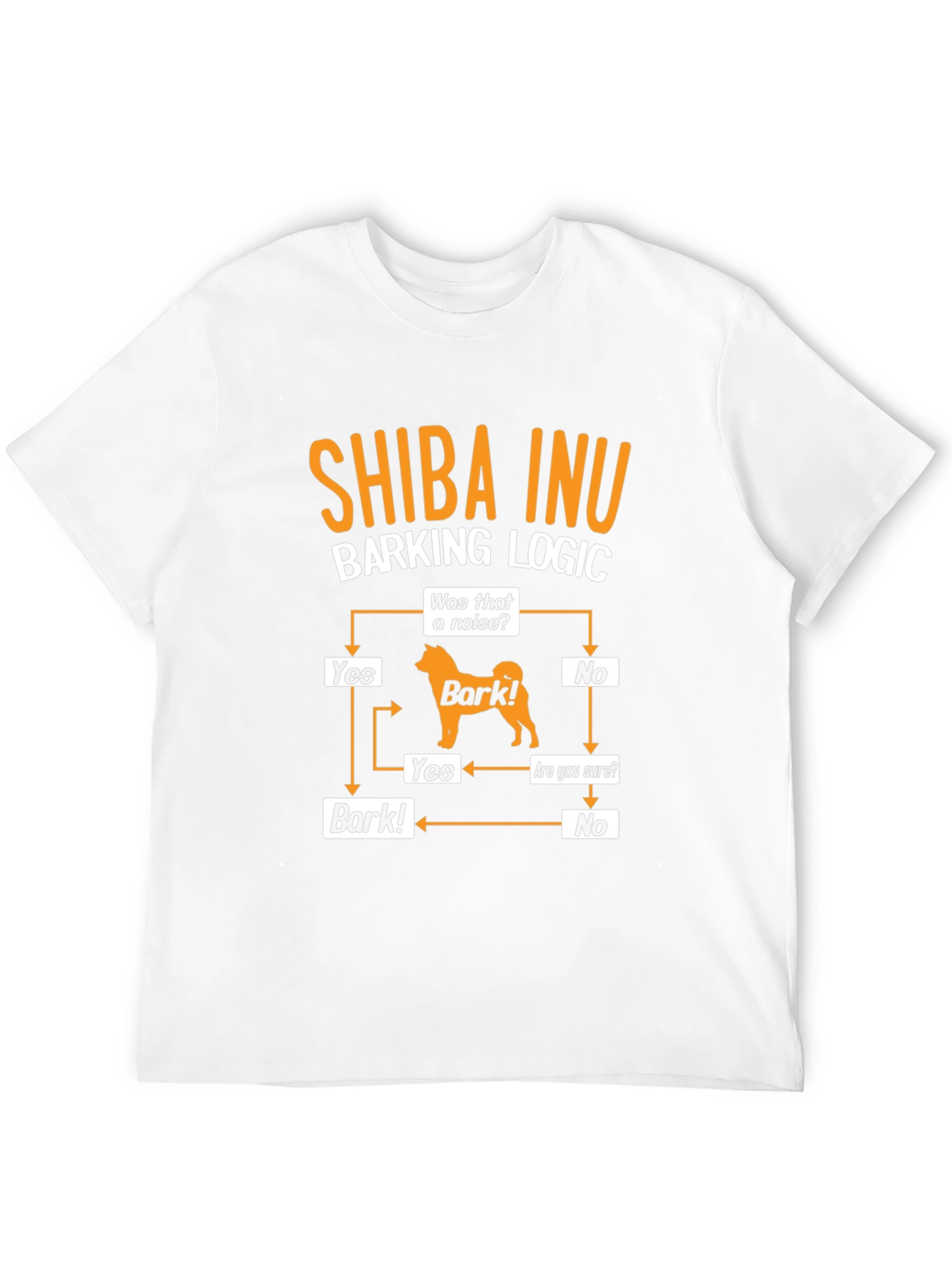 Shiba Inu Barking Logic Black T-Shirt