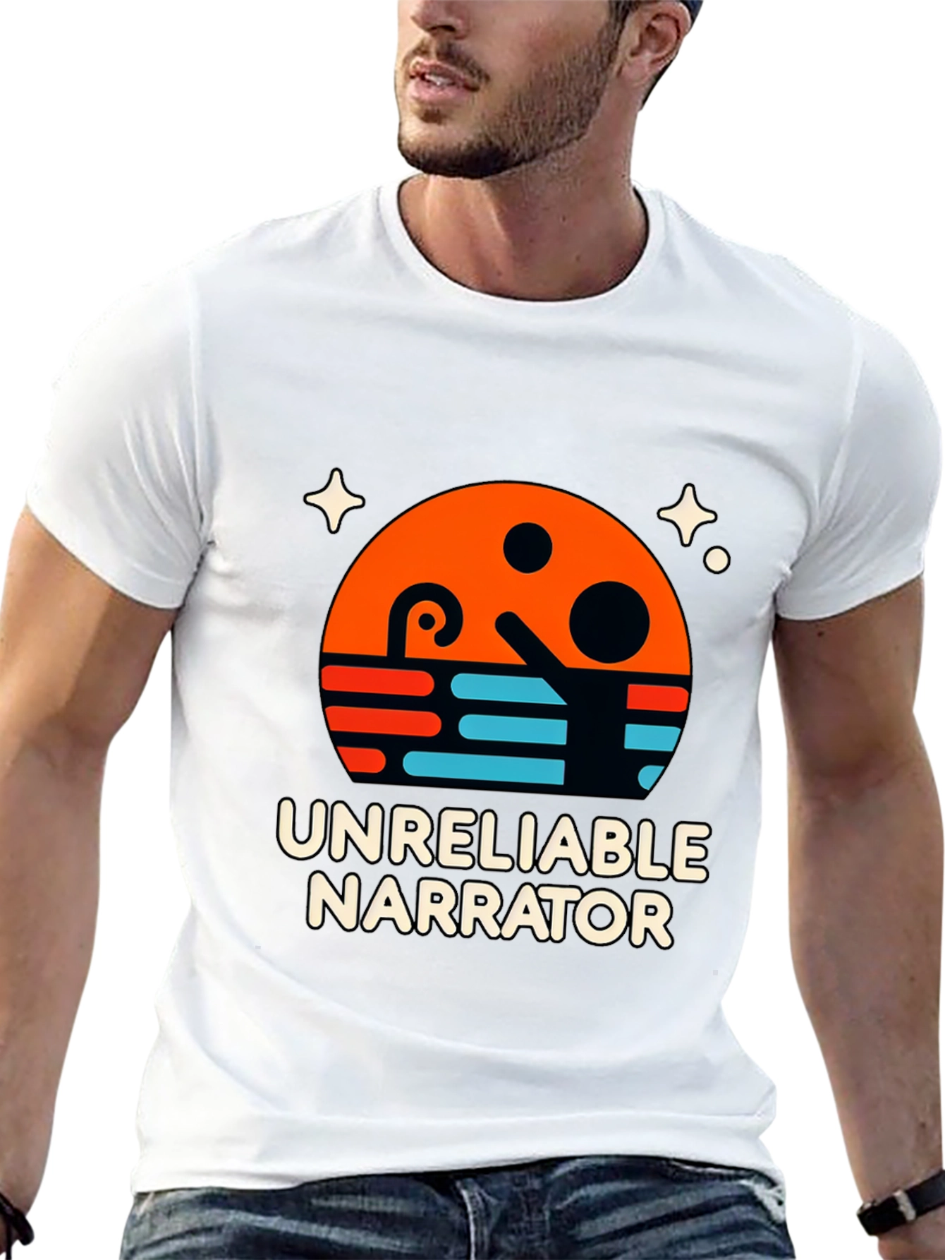 Unreliable Narrator Graphic T-Shirt - Black