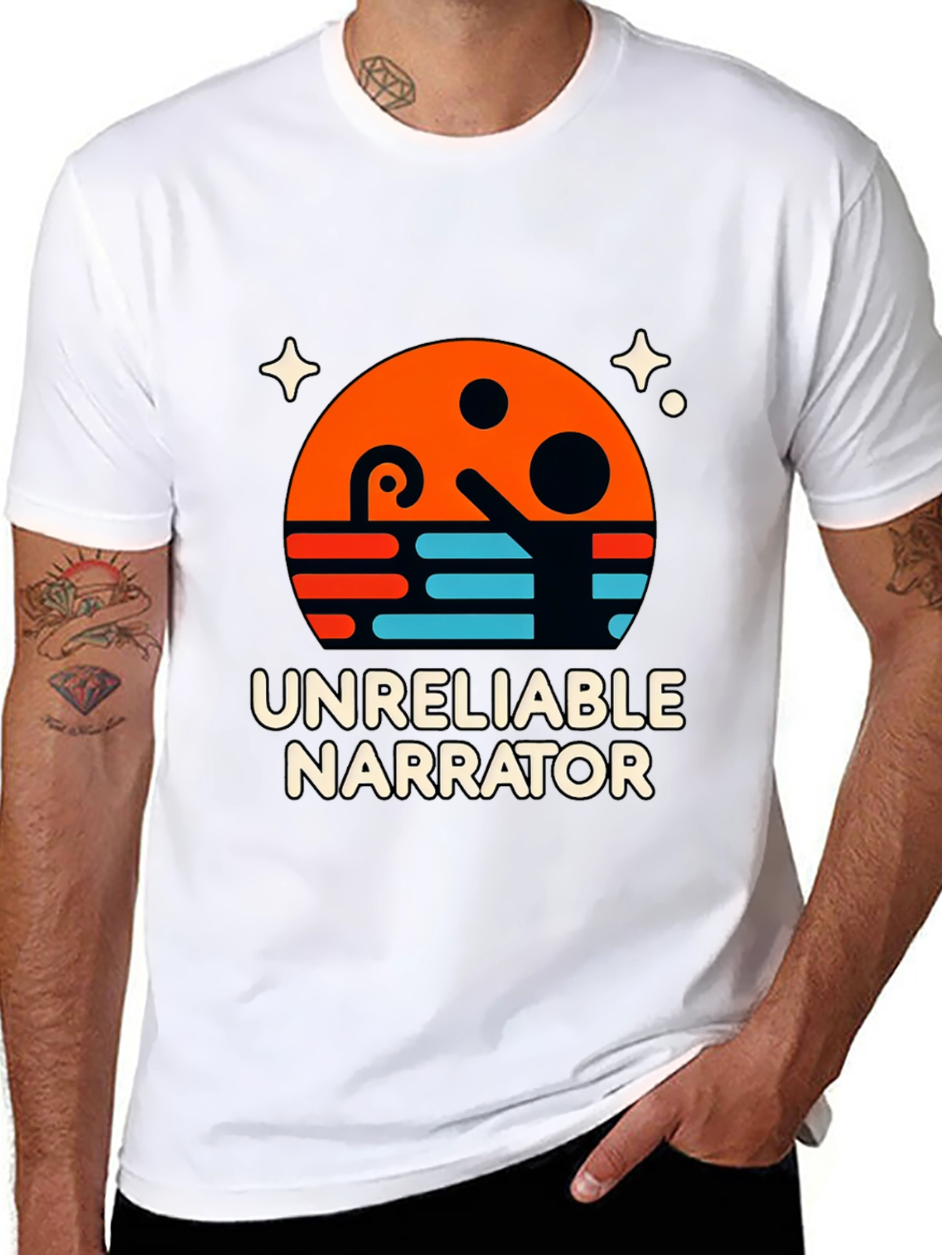 Unreliable Narrator Graphic T-Shirt - Black