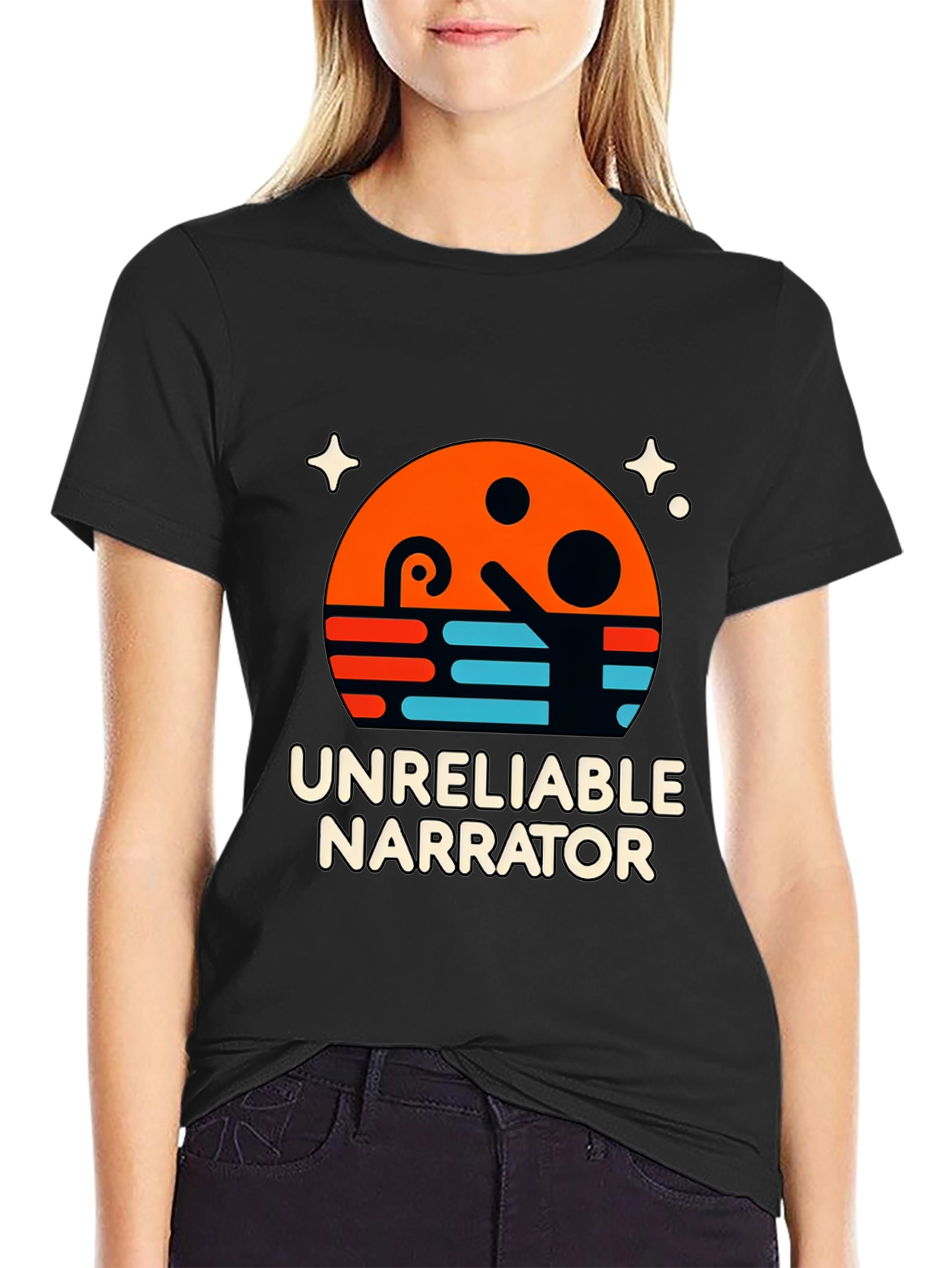 Unreliable Narrator Graphic T-Shirt - Black