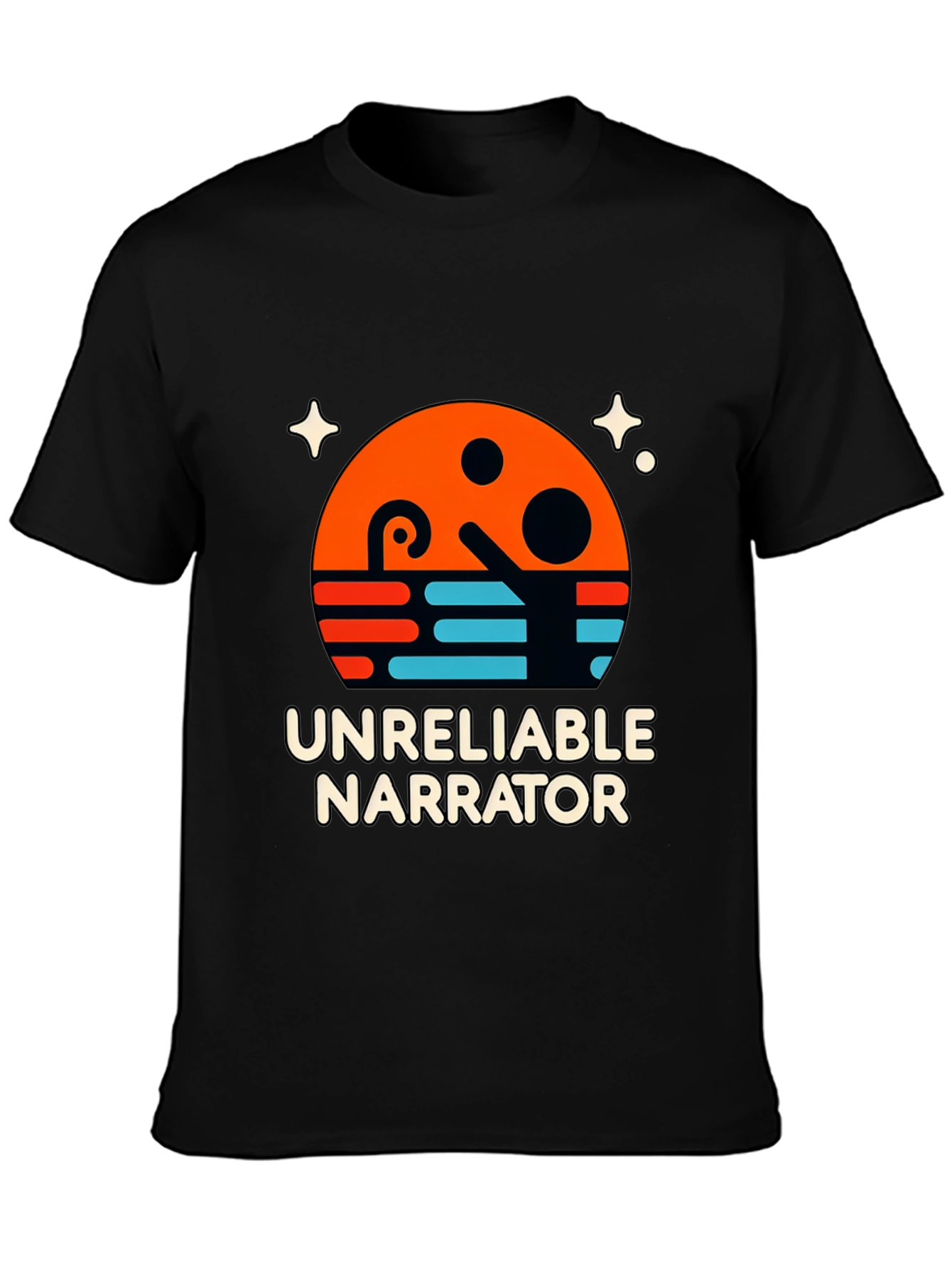 Unreliable Narrator Graphic T-Shirt - Black