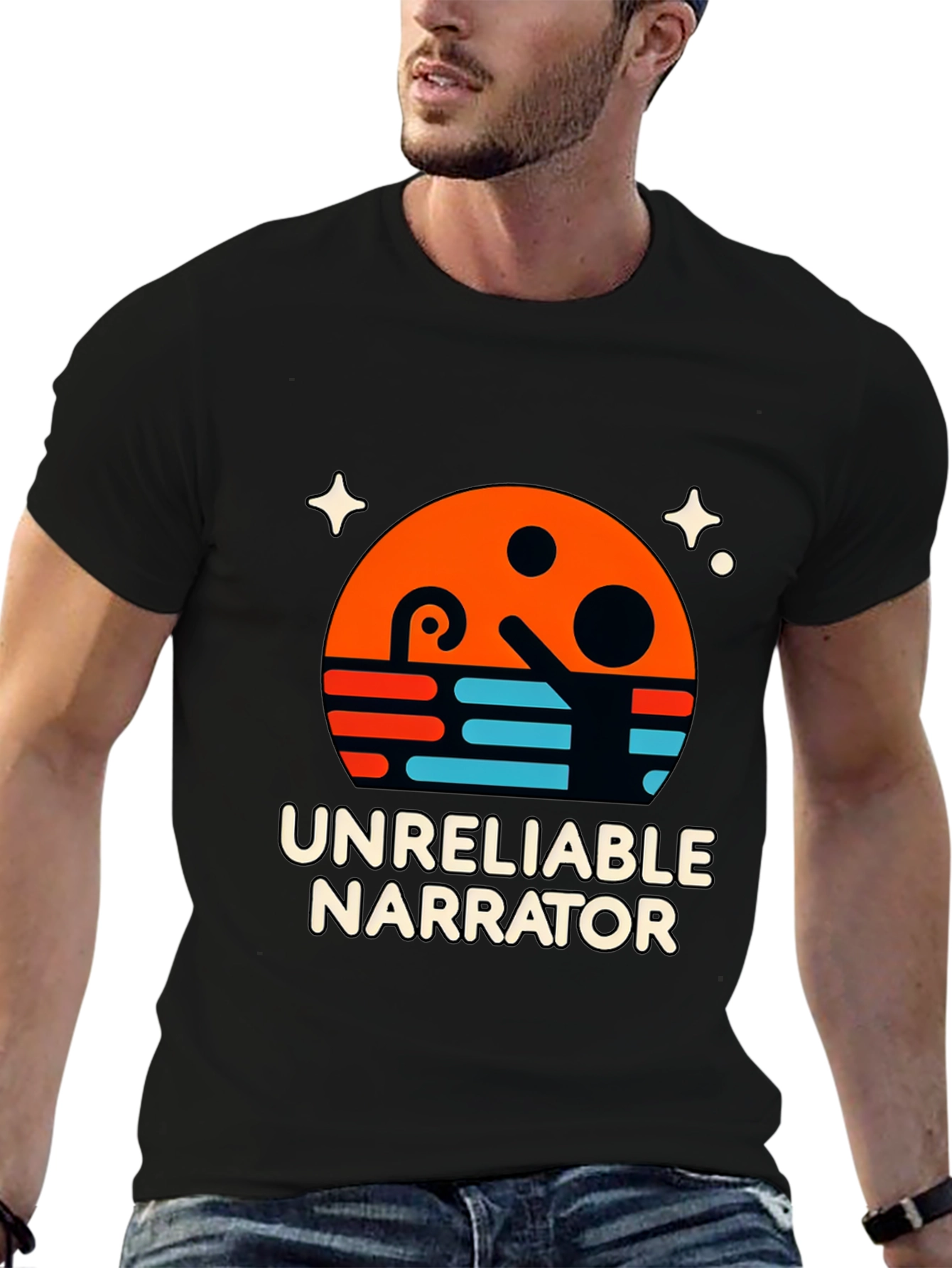 Unreliable Narrator Graphic T-Shirt - Black