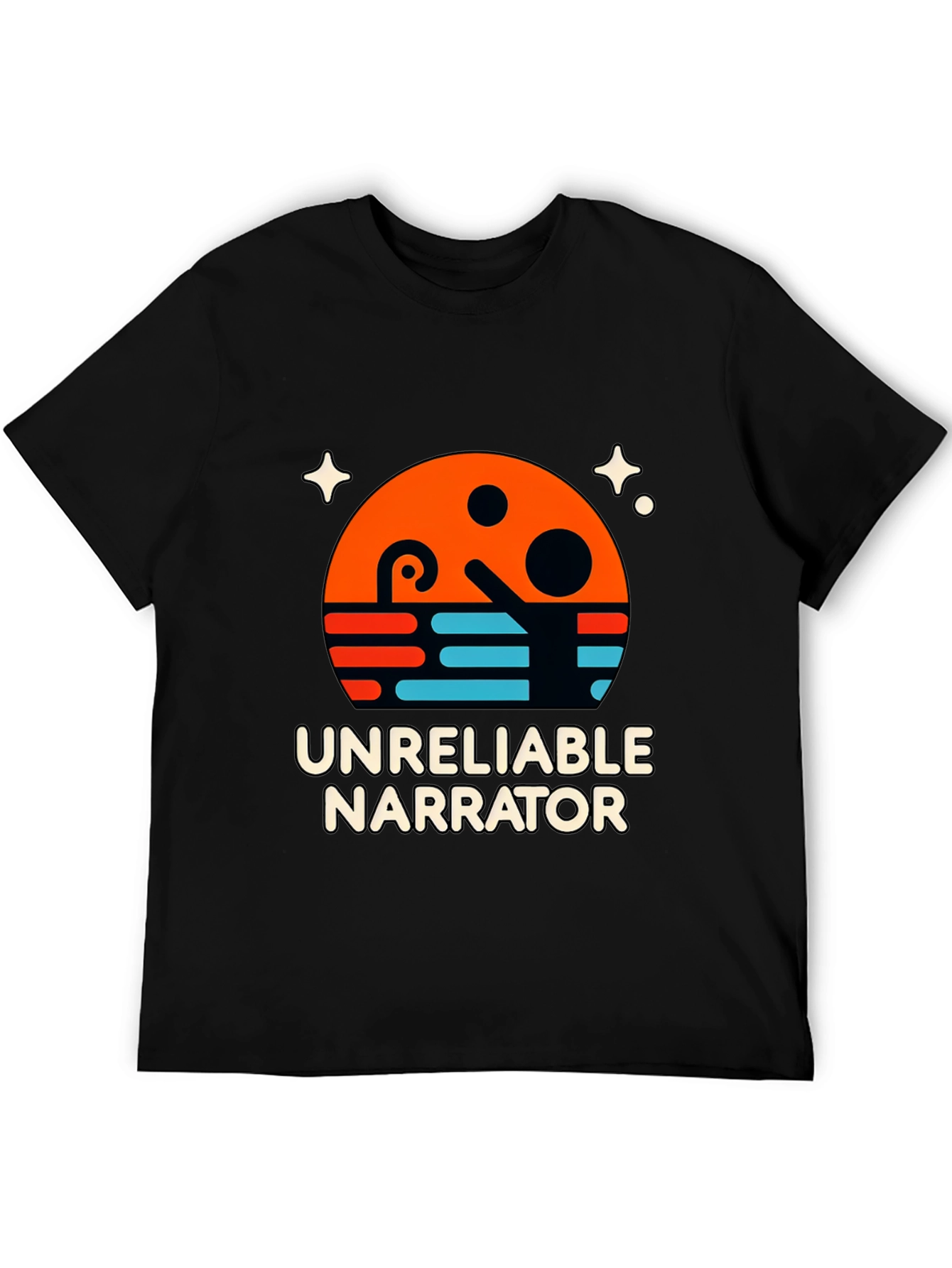 Unreliable Narrator Graphic T-Shirt - Black