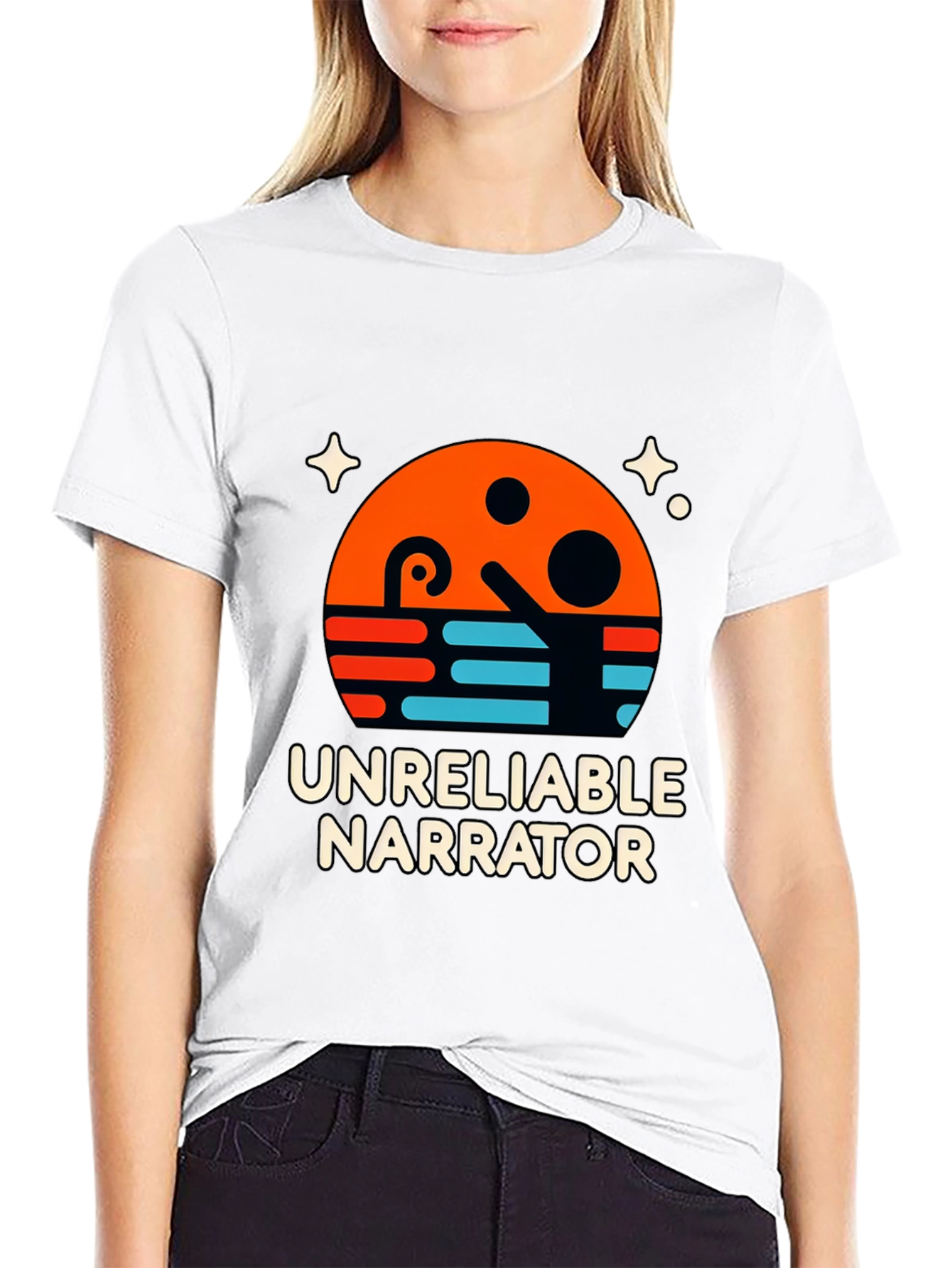 Unreliable Narrator Graphic T-Shirt - Black